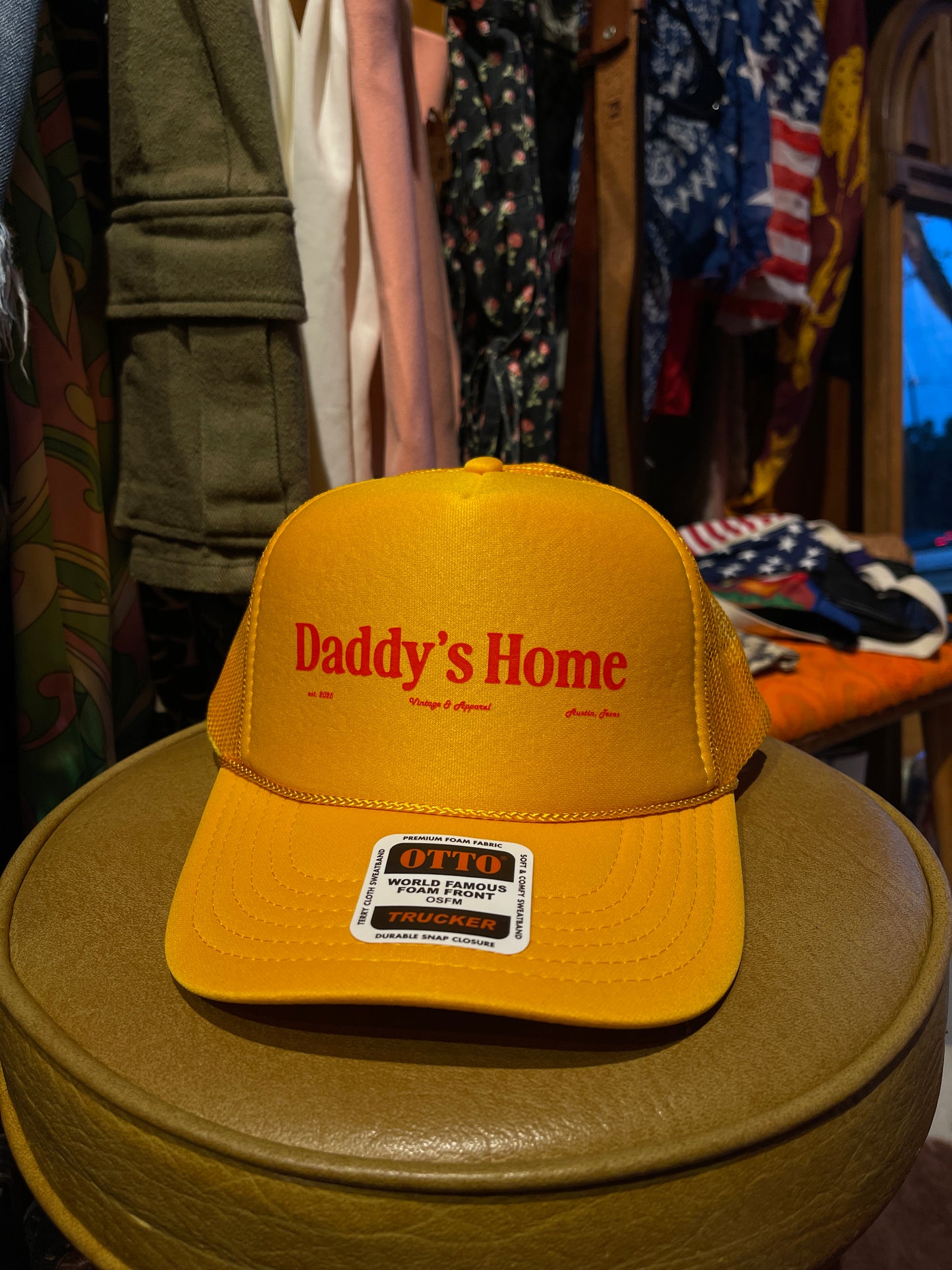 Daddy’s Home Retro Gold Foam Trucker Hat