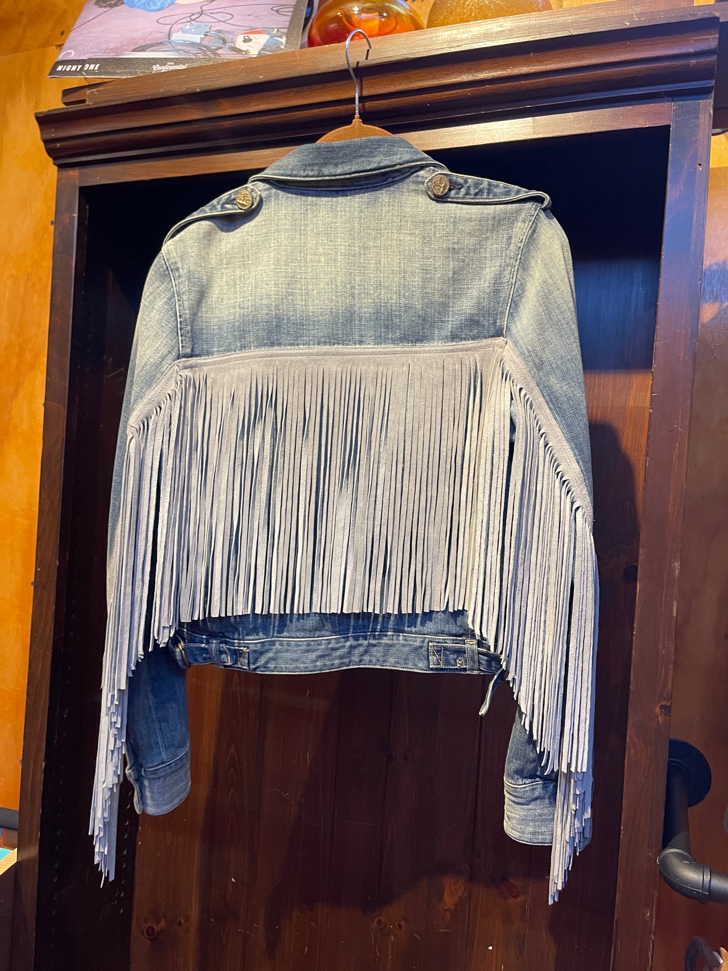 McGuire Denim Jacket with Suede Fringe