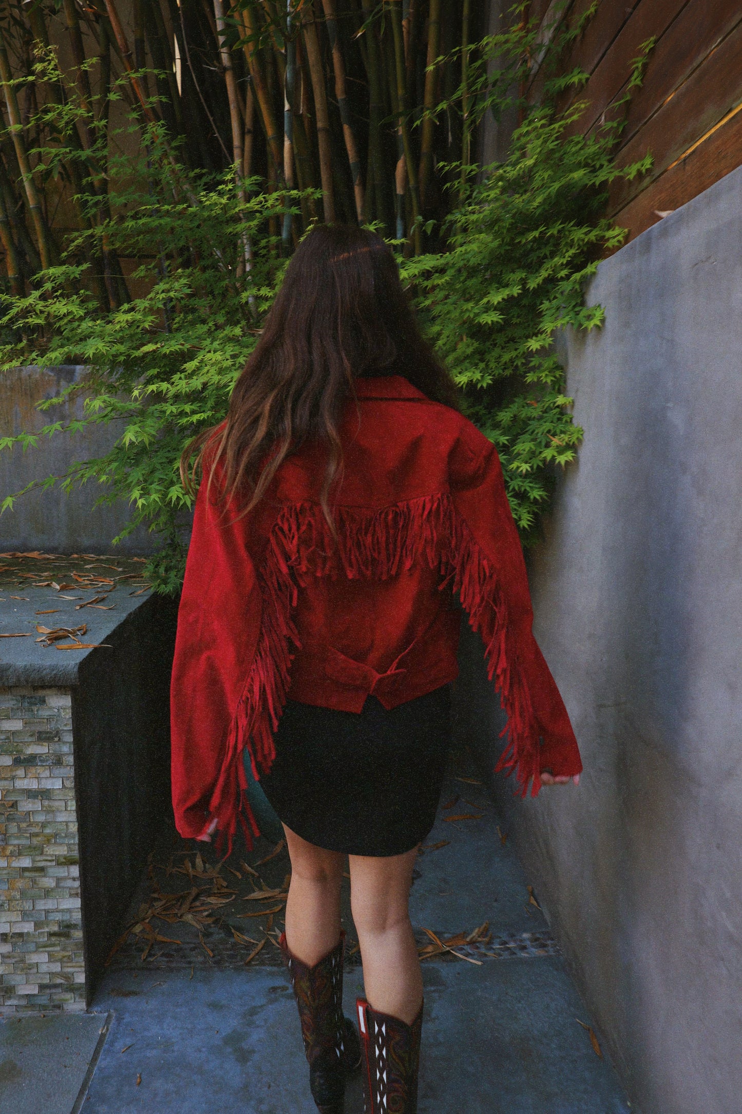 Red Hot Fringe Suede Jacket