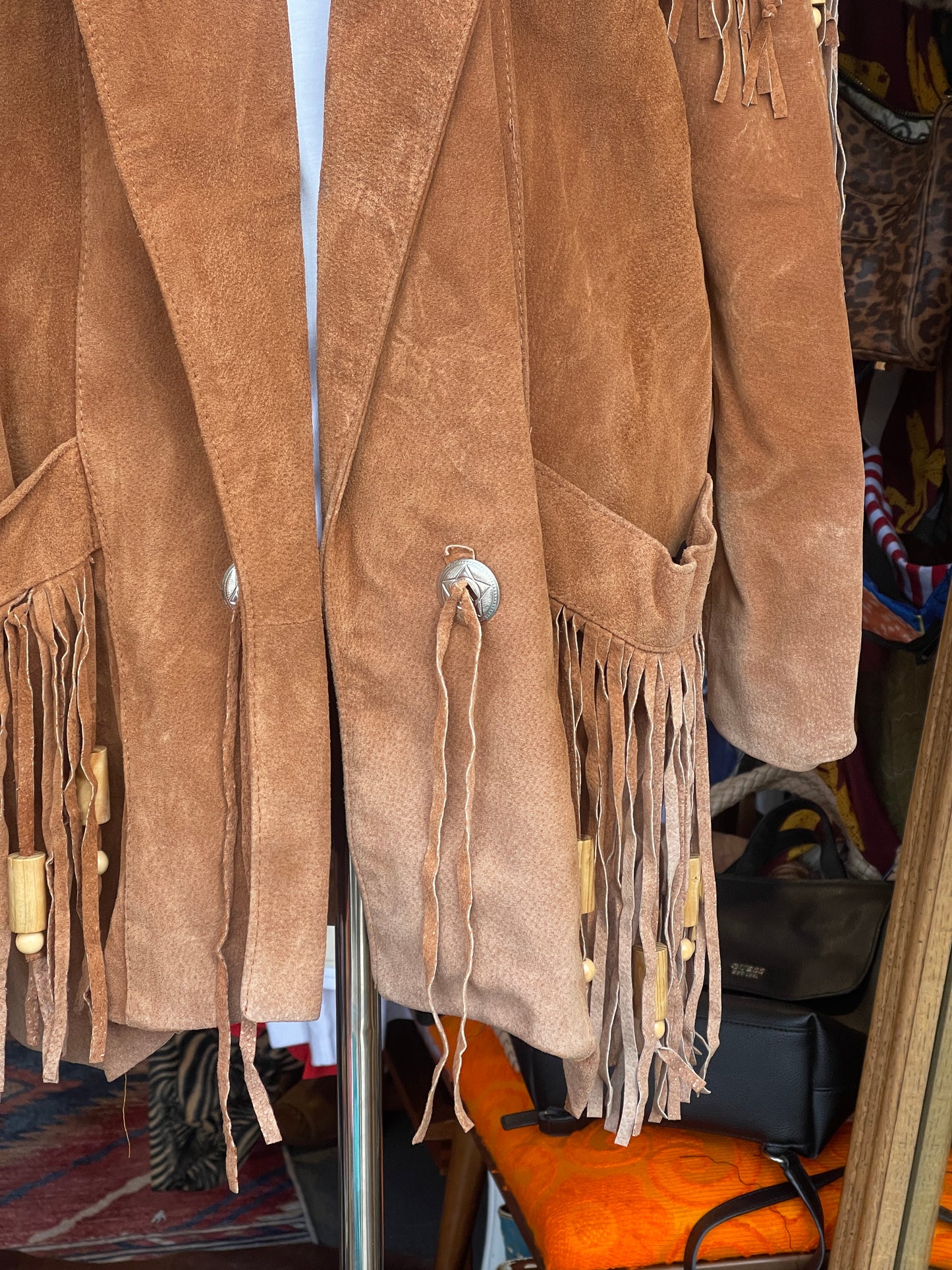 Vintage 80s Pig Suede Fringe Jacket 🧥