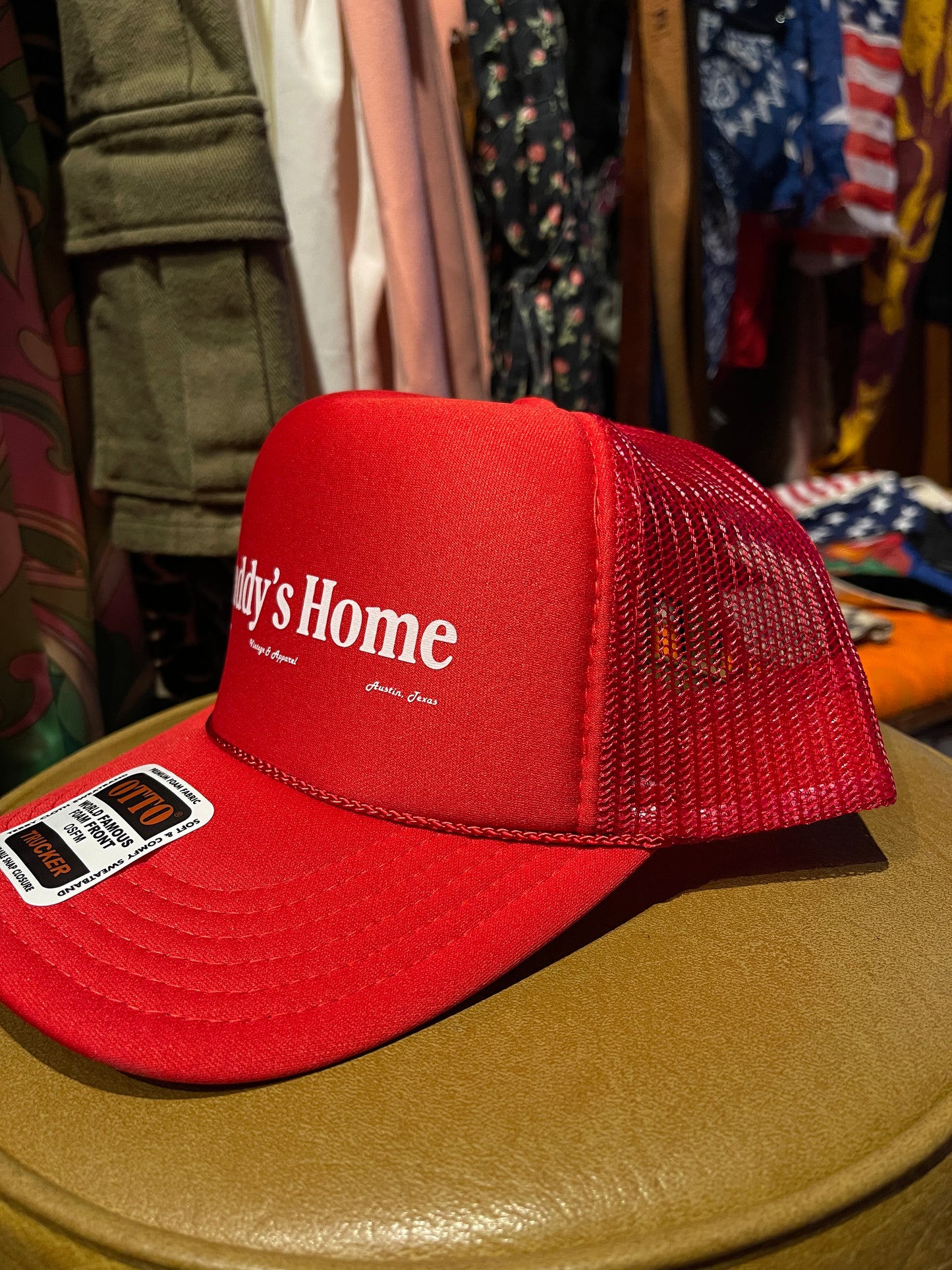Daddy’s Home Retro Red Foam Trucker Hat