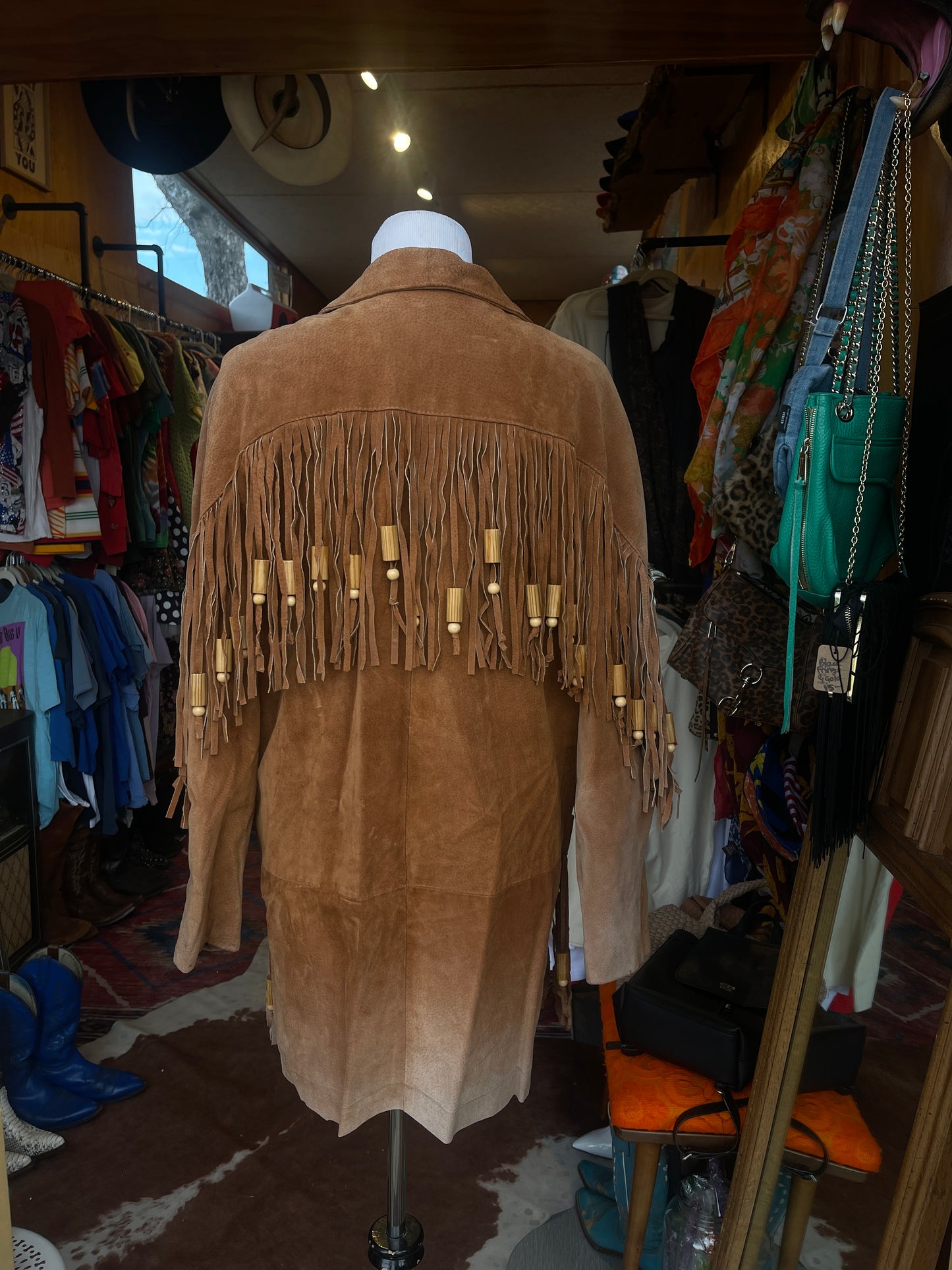 Vintage 80s Pig Suede Fringe Jacket 🧥