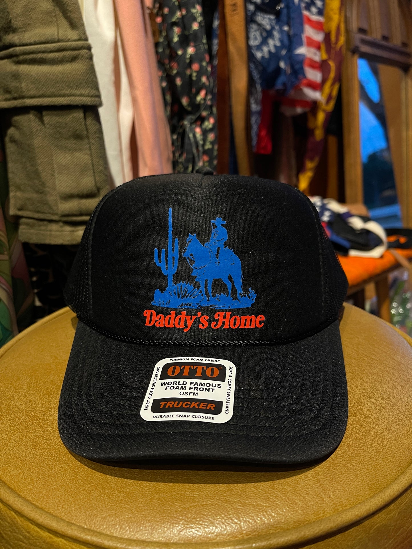 Daddy’s Home Classic Cowboy Black Foam Trucker