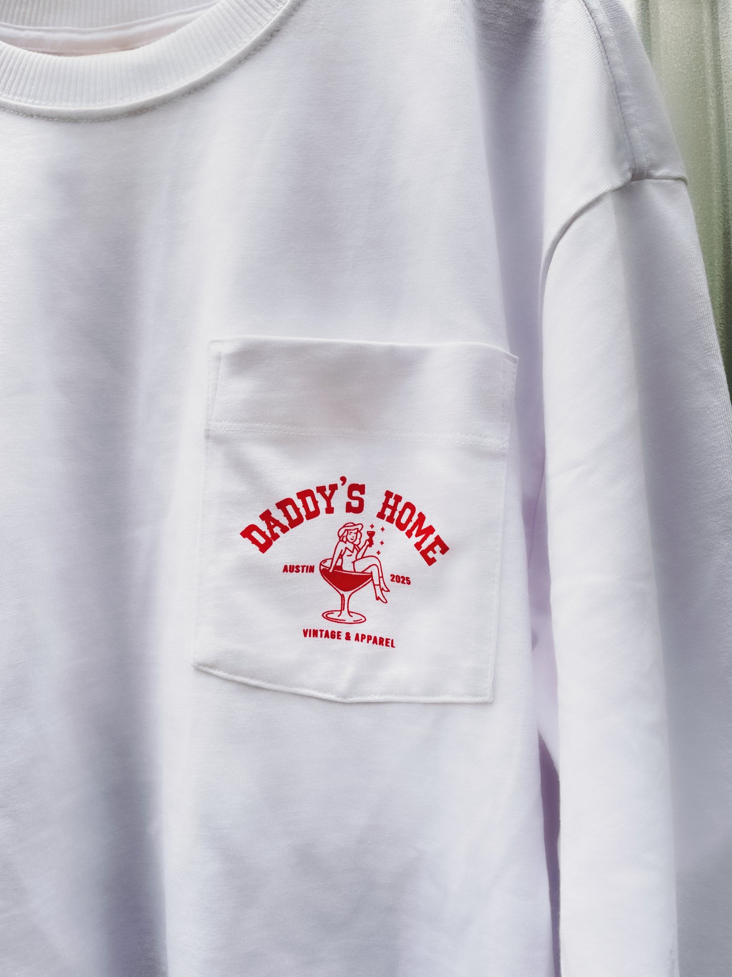 The Long Sleeve Martini Logo Pocket Tee