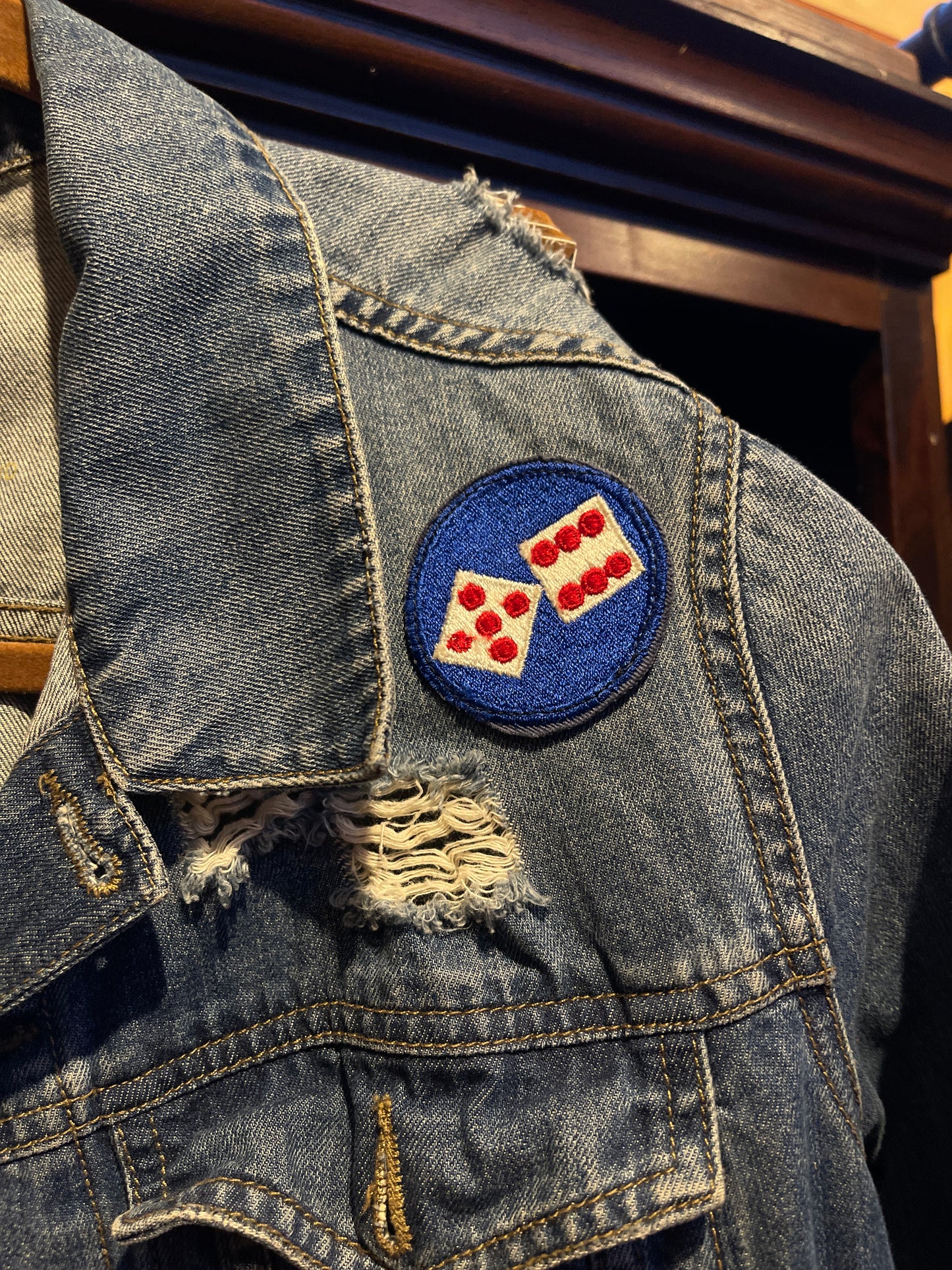 Vintage Jean Jacket with vintage patches