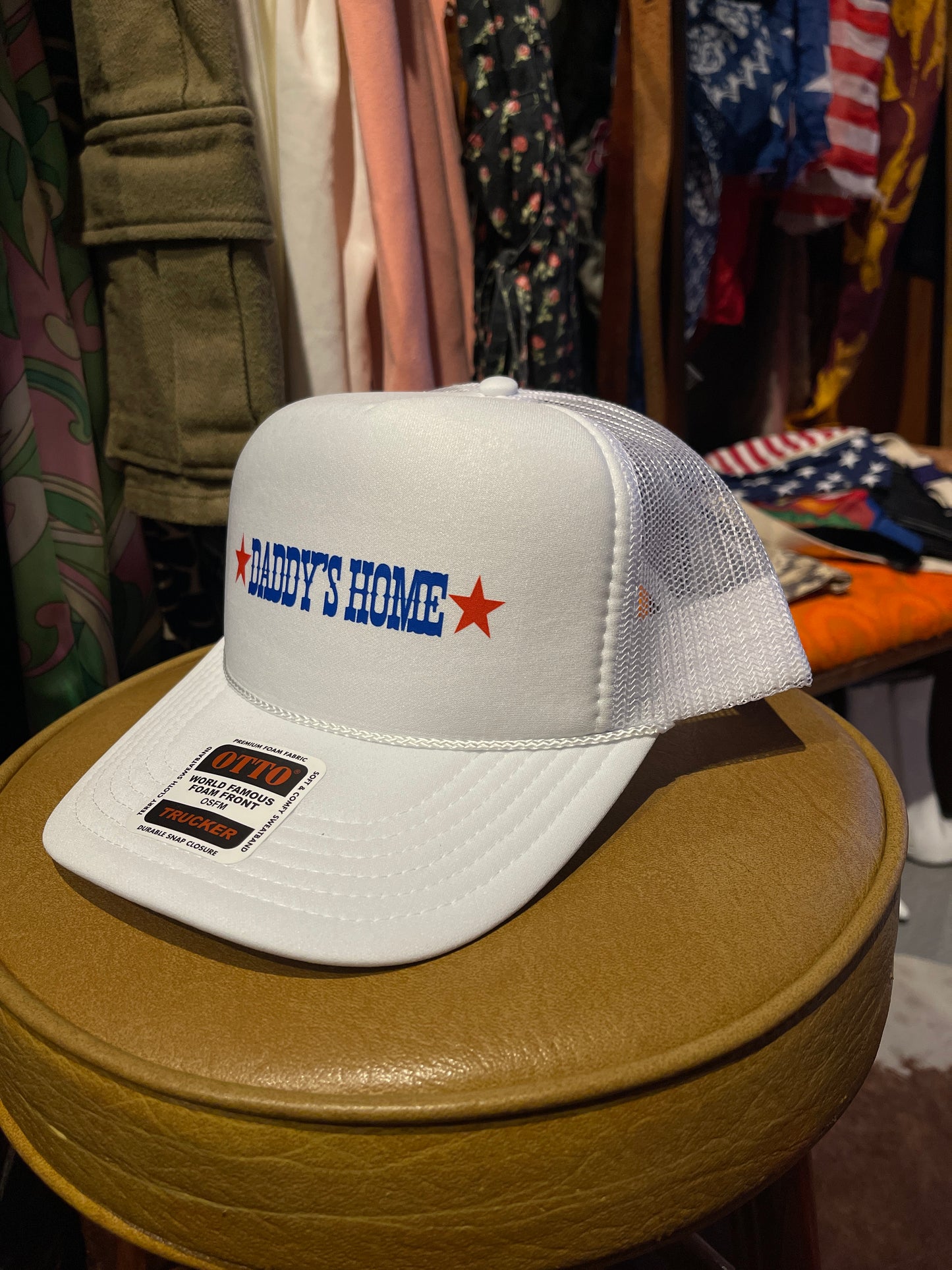Daddy’s Home Star Logo White Foam Trucker Hat