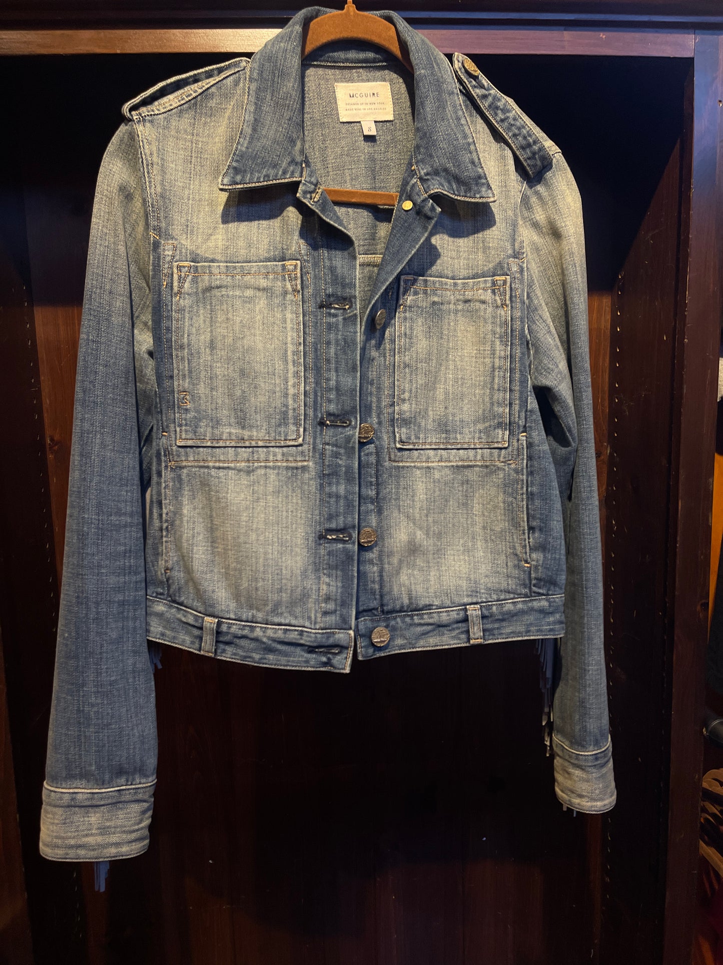 McGuire Denim Jacket with Suede Fringe
