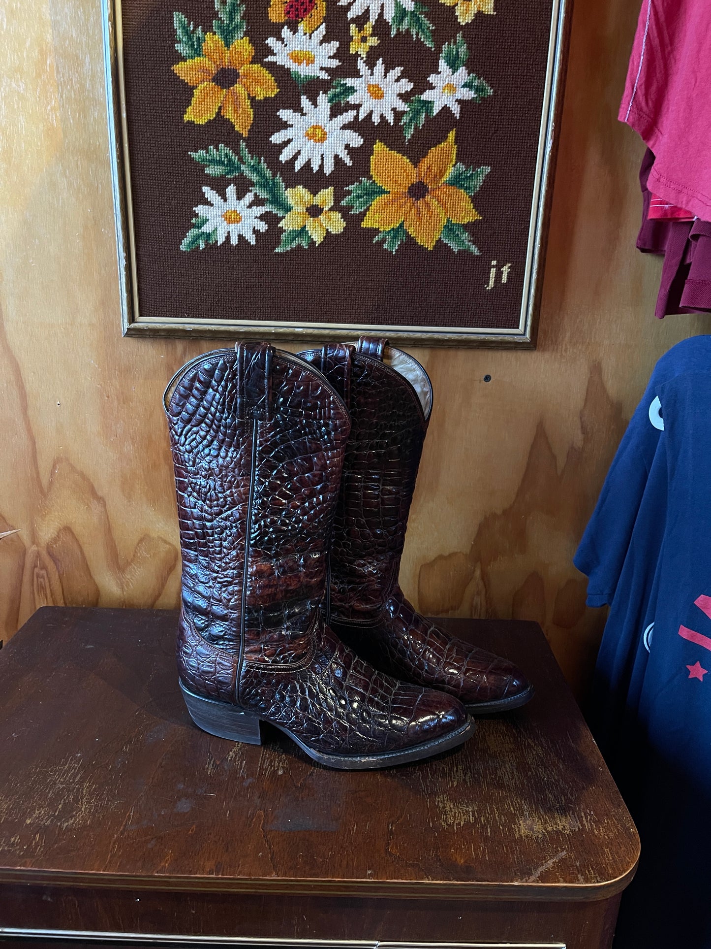 Rudel Rogers Croc Embossed Cowboy boots