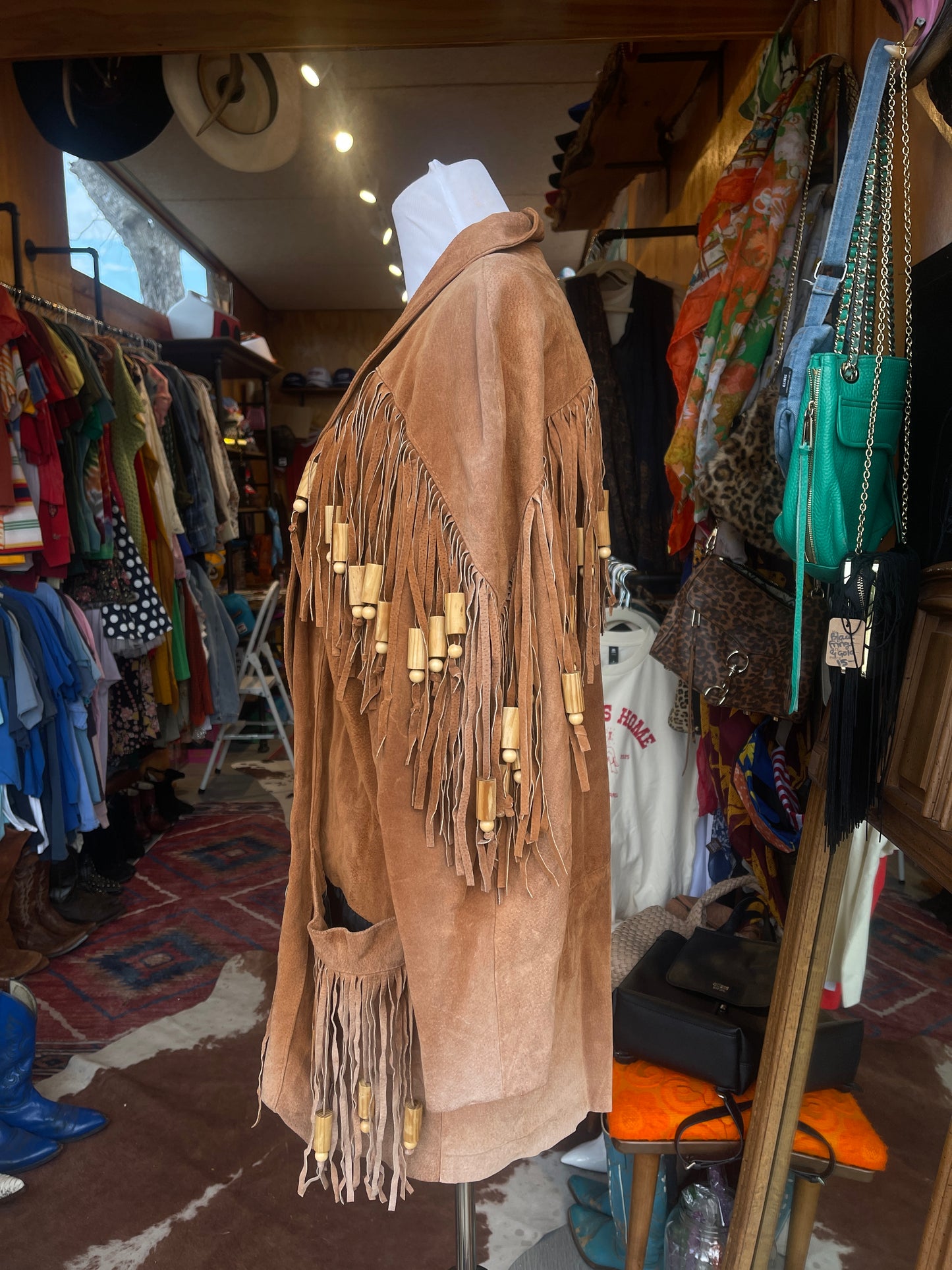 Vintage 80s Pig Suede Fringe Jacket 🧥