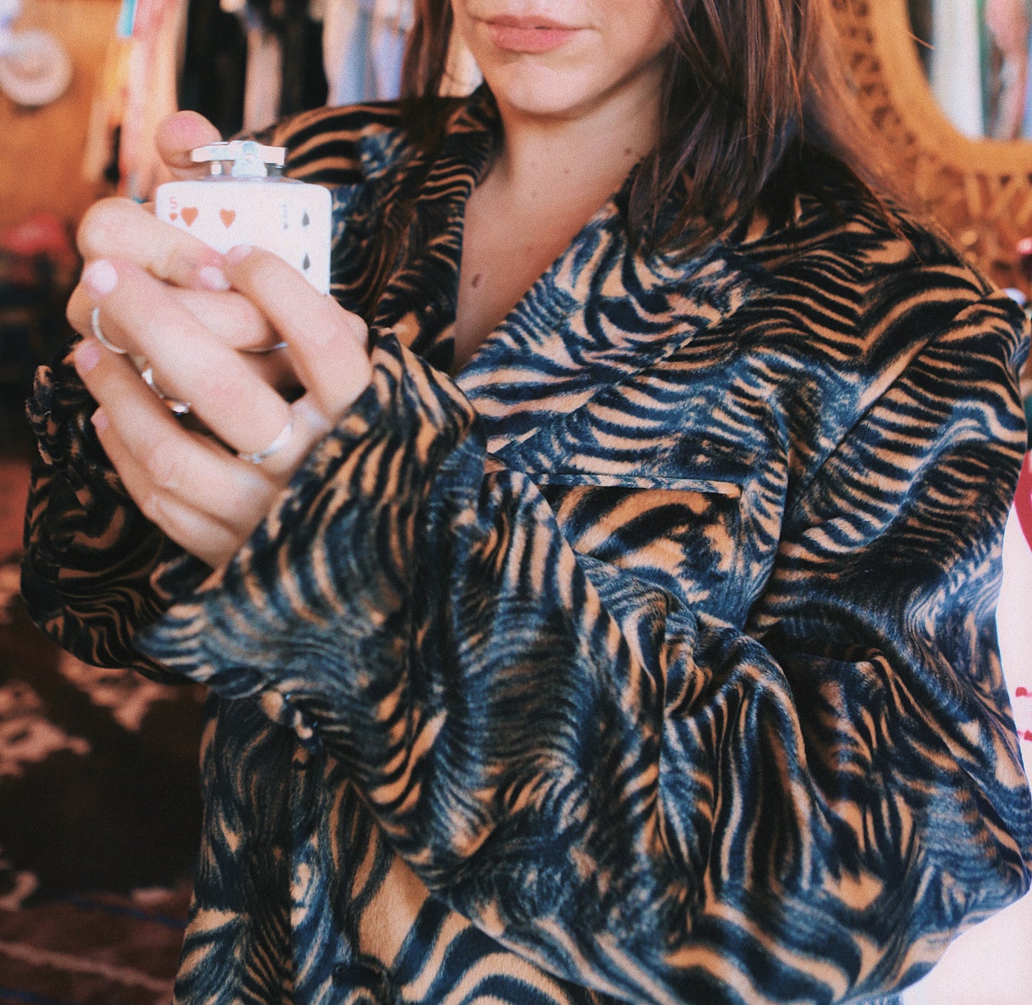 Vintage Tiger Stripe Blazer Coat π