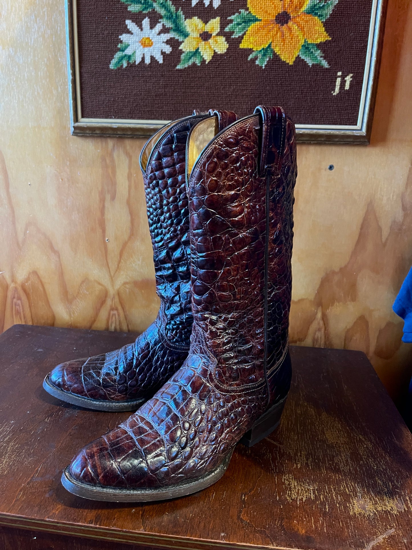 Rudel Rogers Croc Embossed Cowboy boots