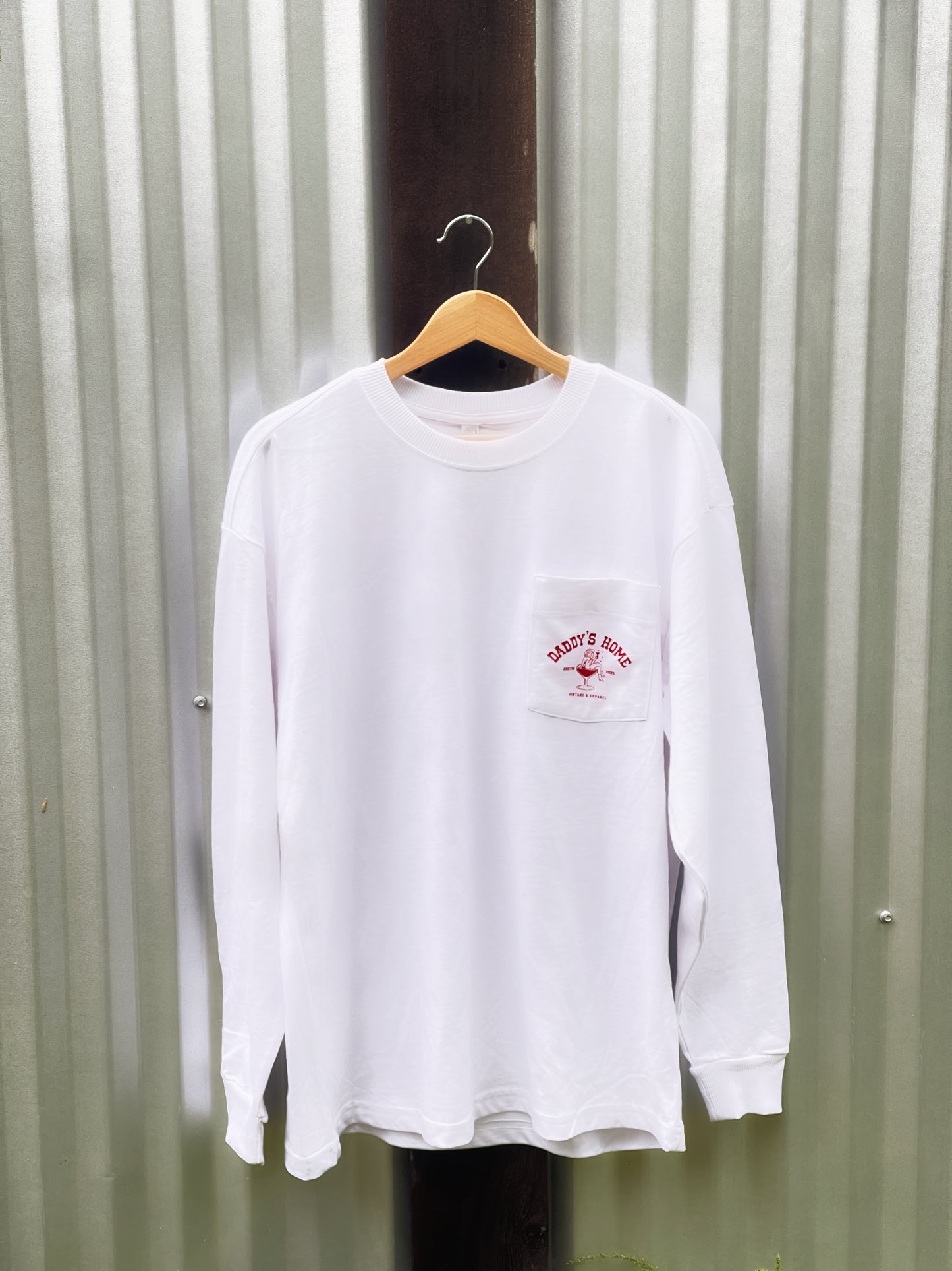 The Long Sleeve Martini Logo Pocket Tee