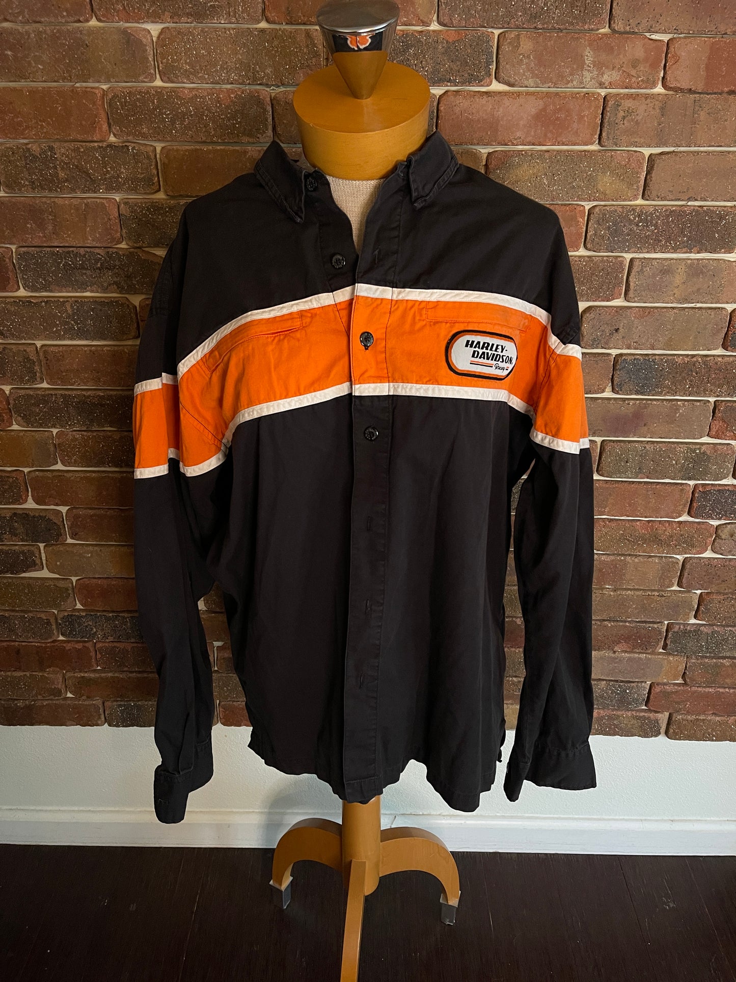 Vintage Harley-Davidson Racing Button Down