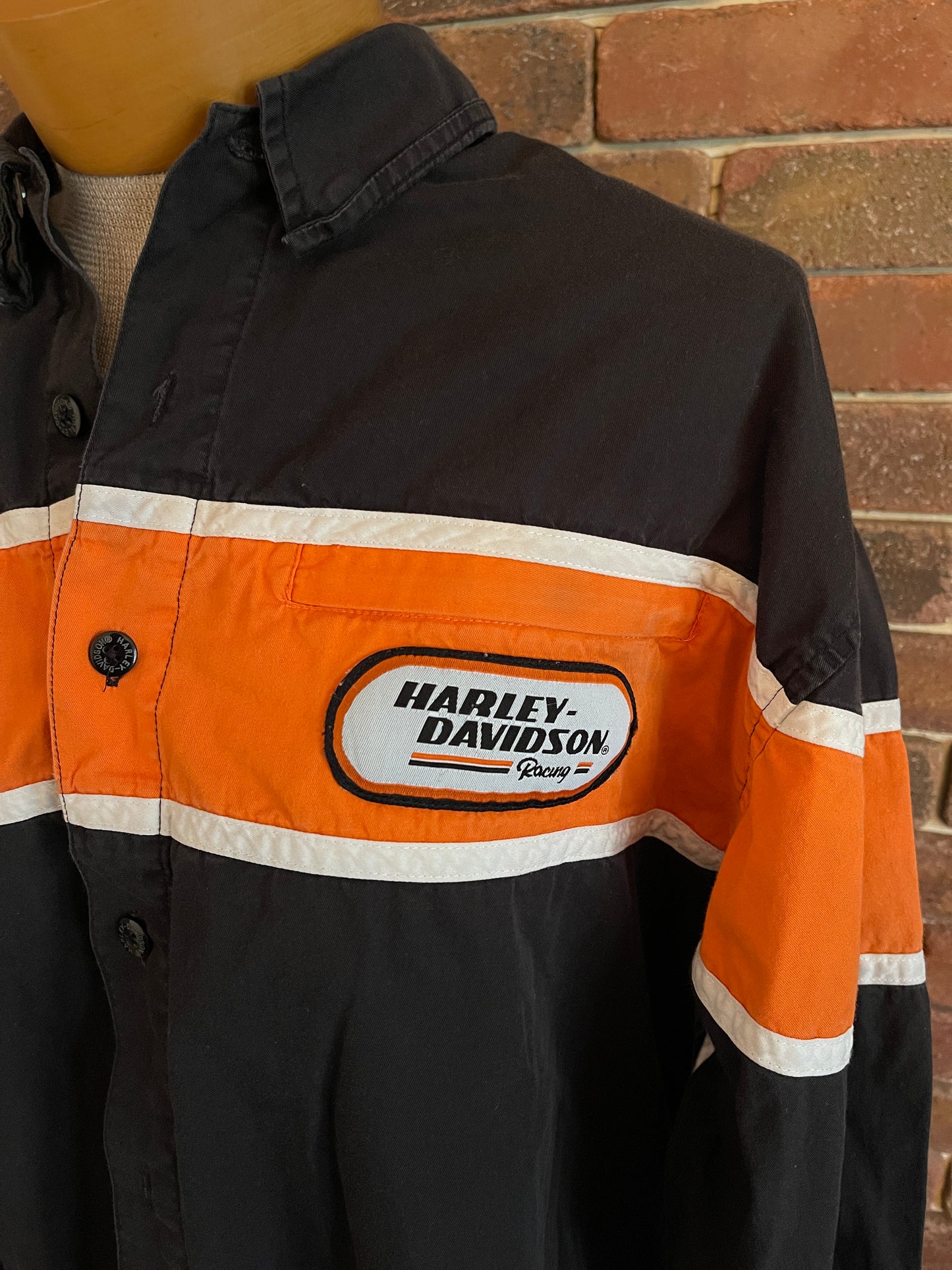 Vintage Harley-Davidson Racing Button Down