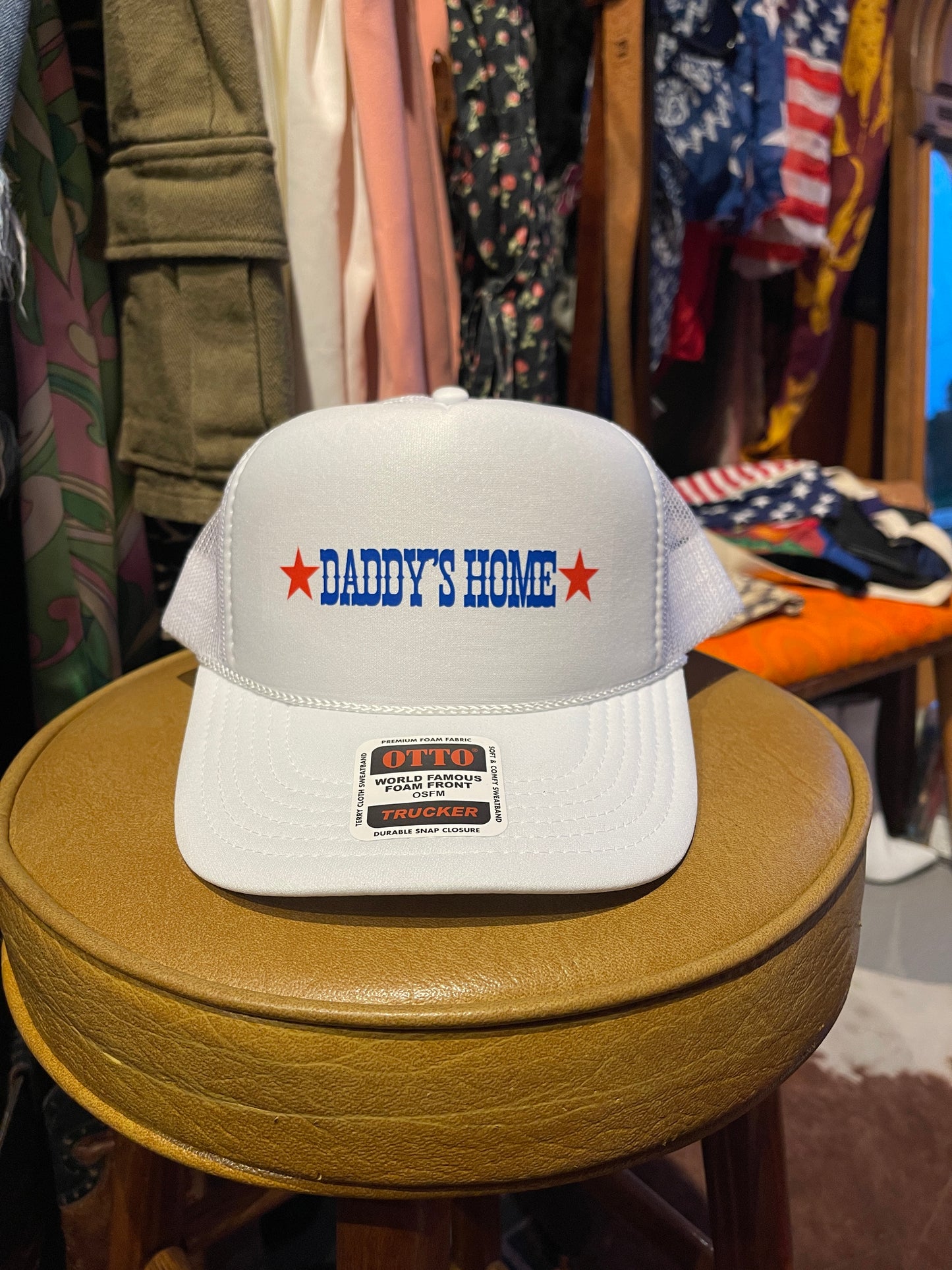 Daddy’s Home Star Logo White Foam Trucker Hat