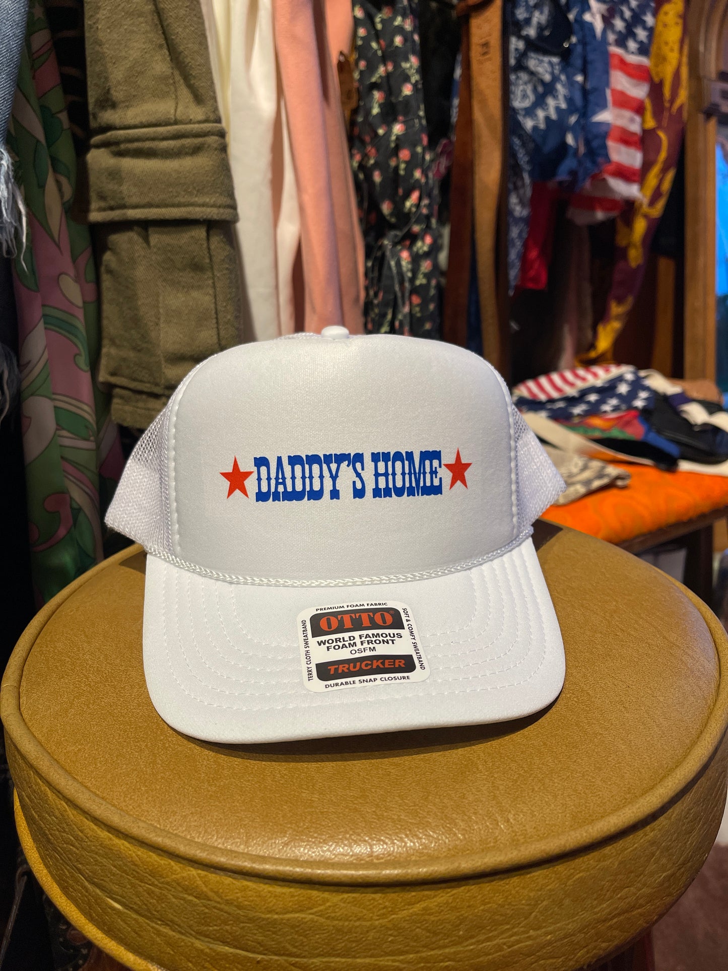 Daddy’s Home Star Logo White Foam Trucker Hat