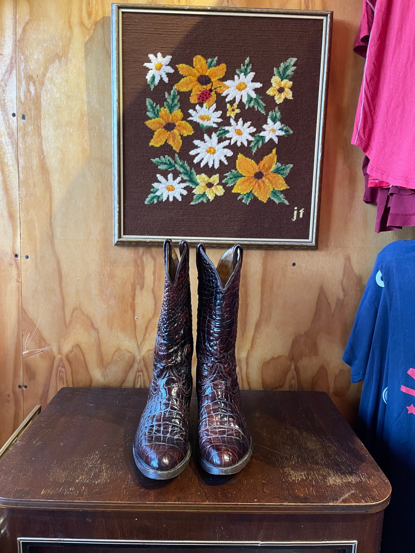 Rudel Rogers Croc Embossed Cowboy boots
