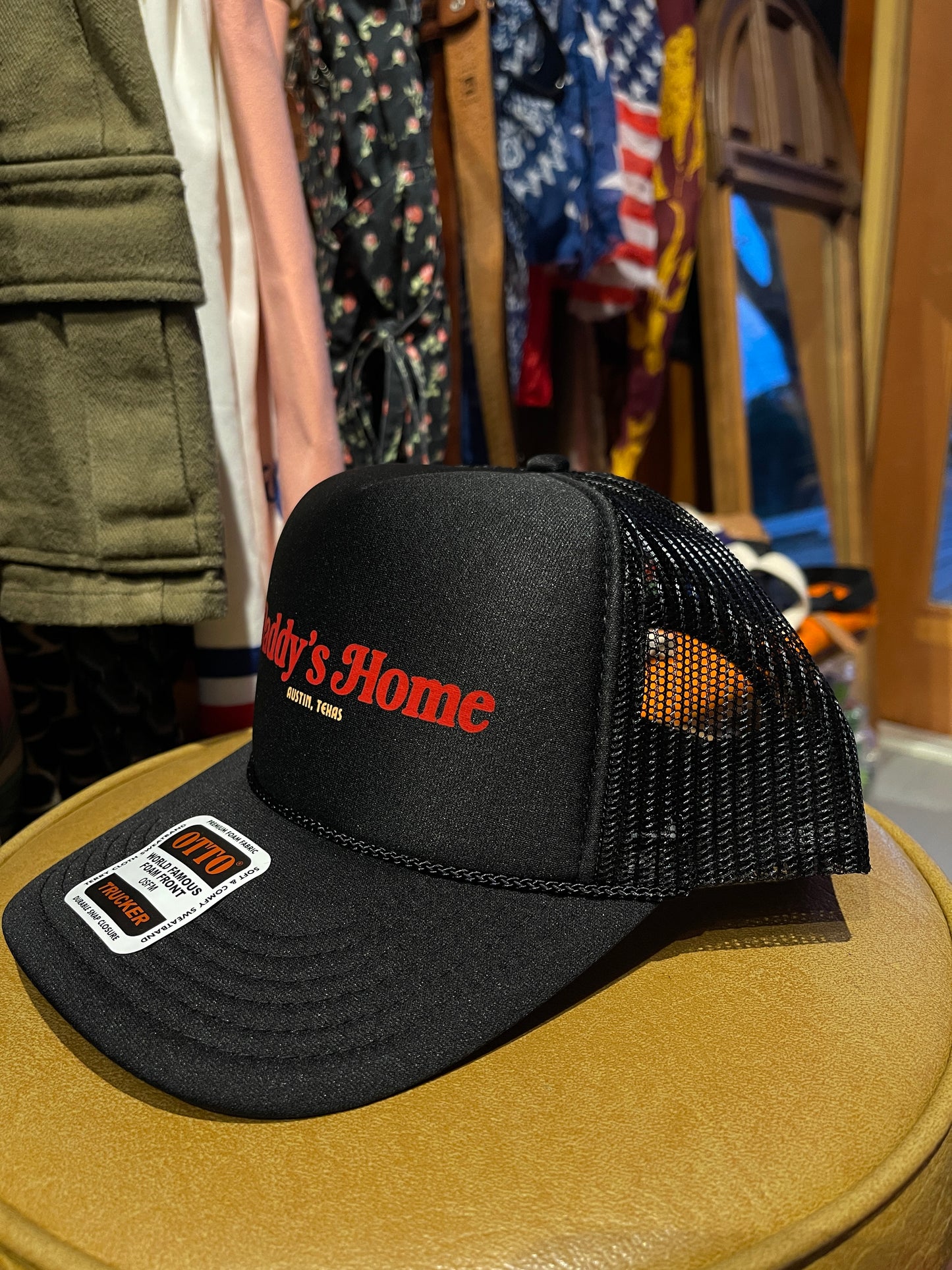 Daddy’s Home Classic Austin, TX Black Foam Trucker Hat