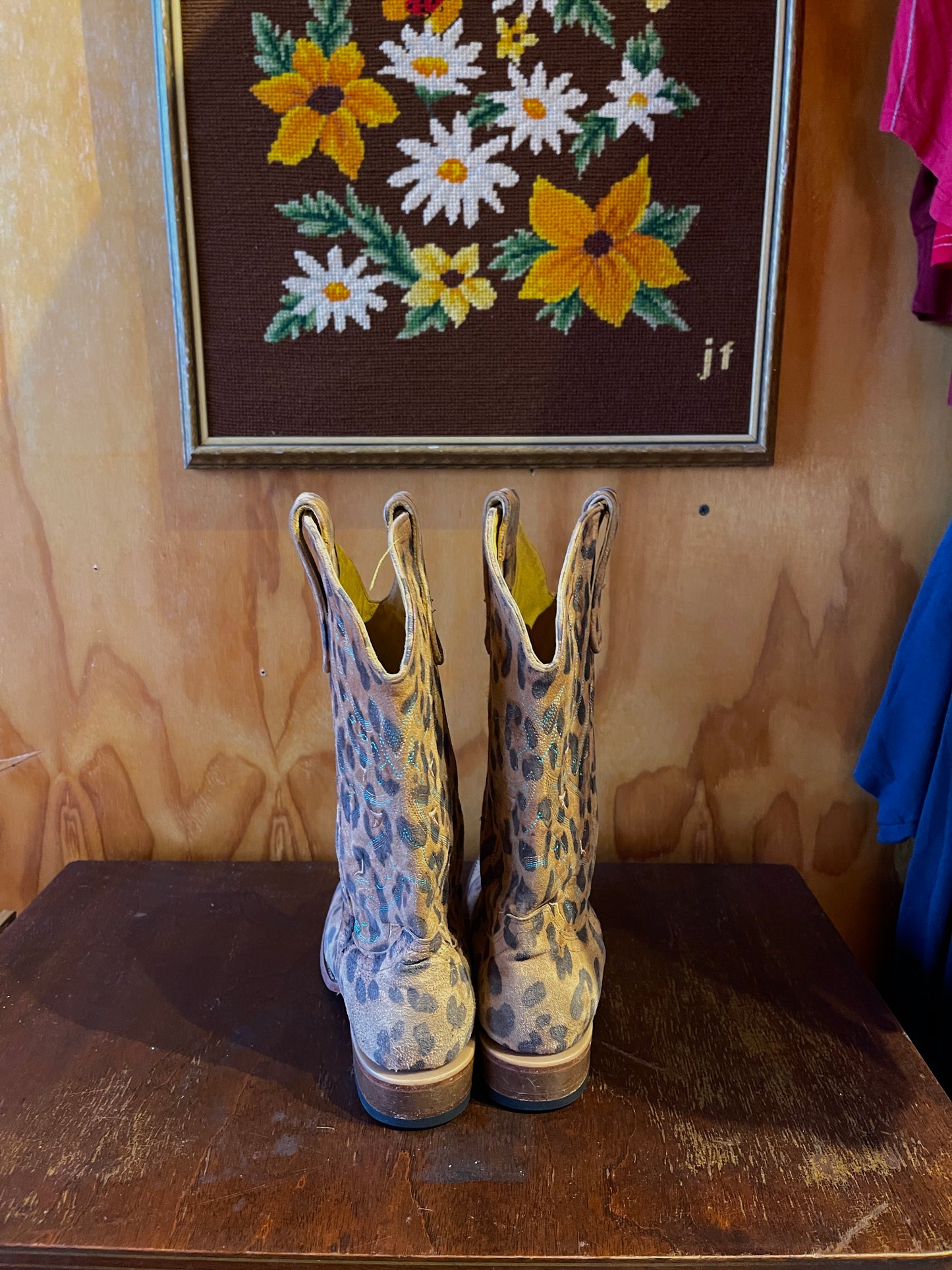 Vintage Cheetah Print Cowboy Boots