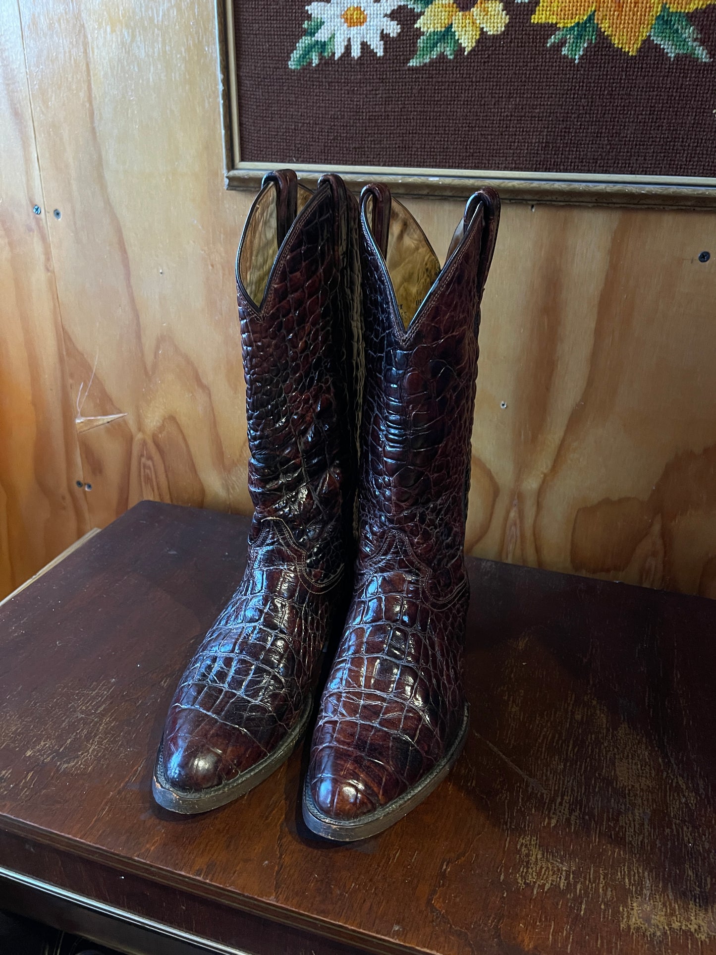 Rudel Rogers Croc Embossed Cowboy boots
