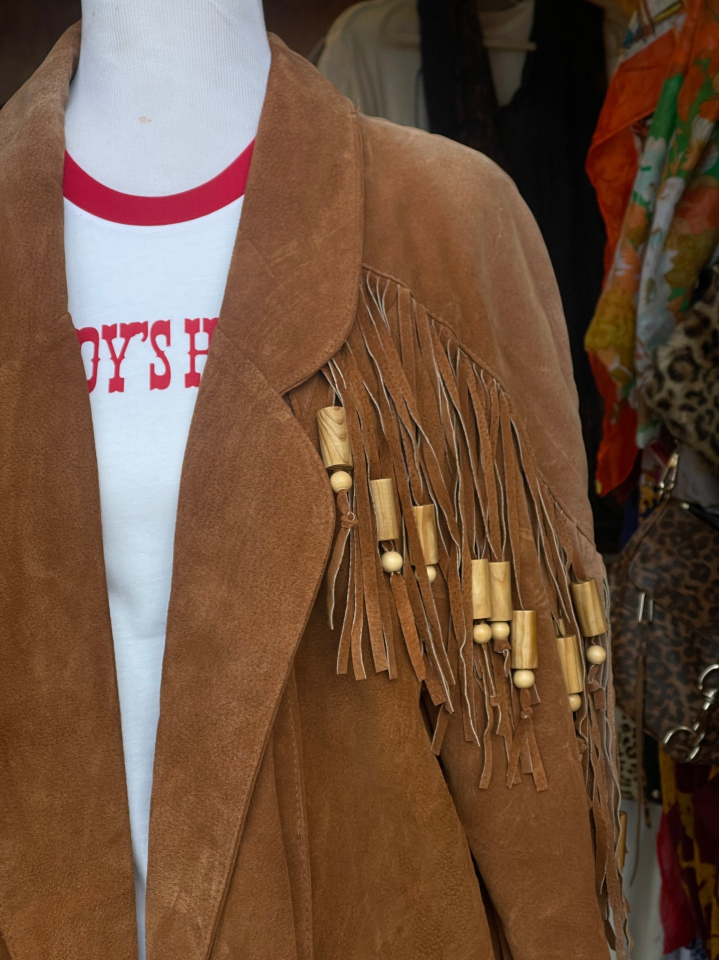 Vintage 80s Pig Suede Fringe Jacket 🧥