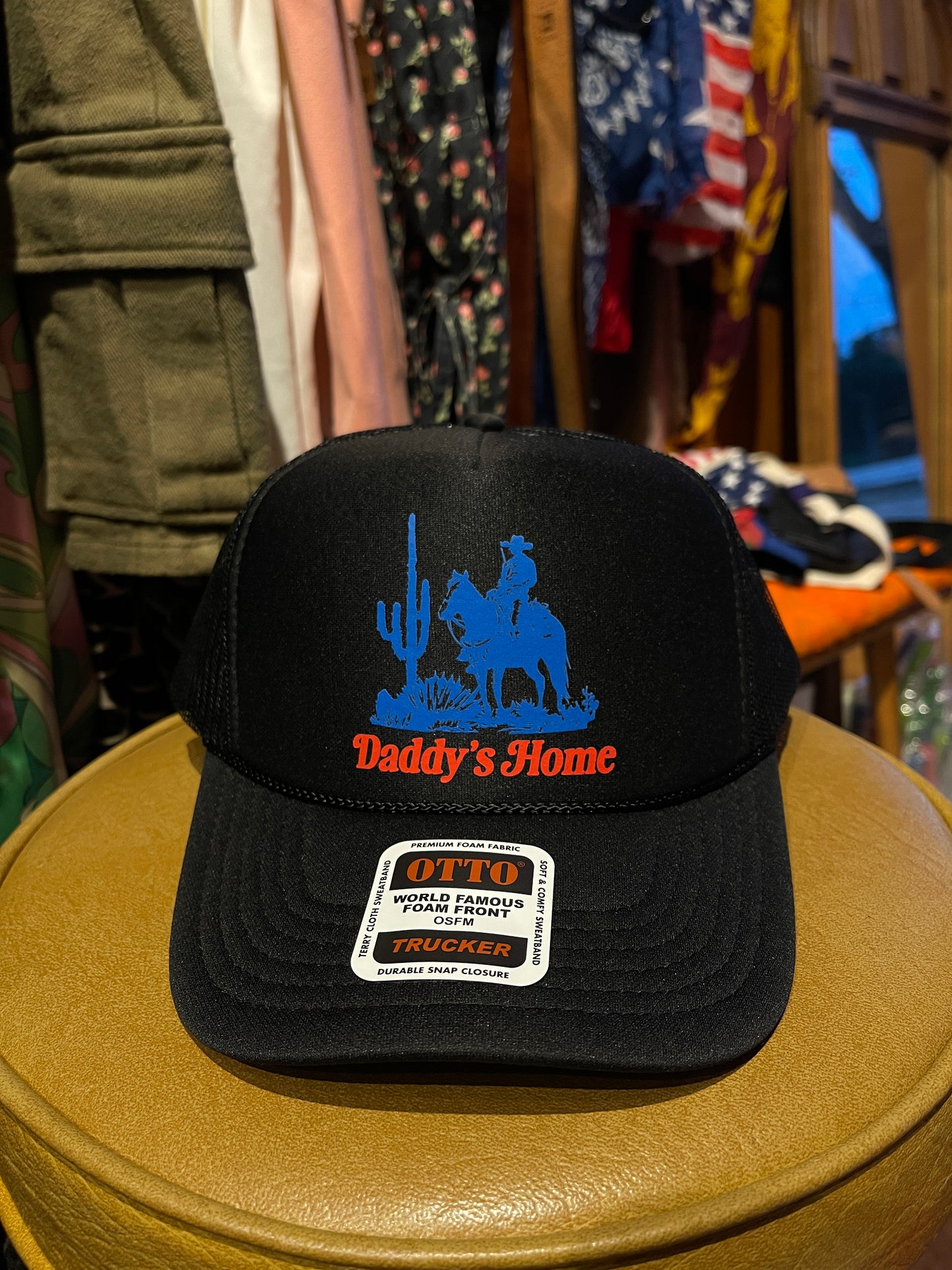 Daddy’s Home Classic Cowboy Black Foam Trucker