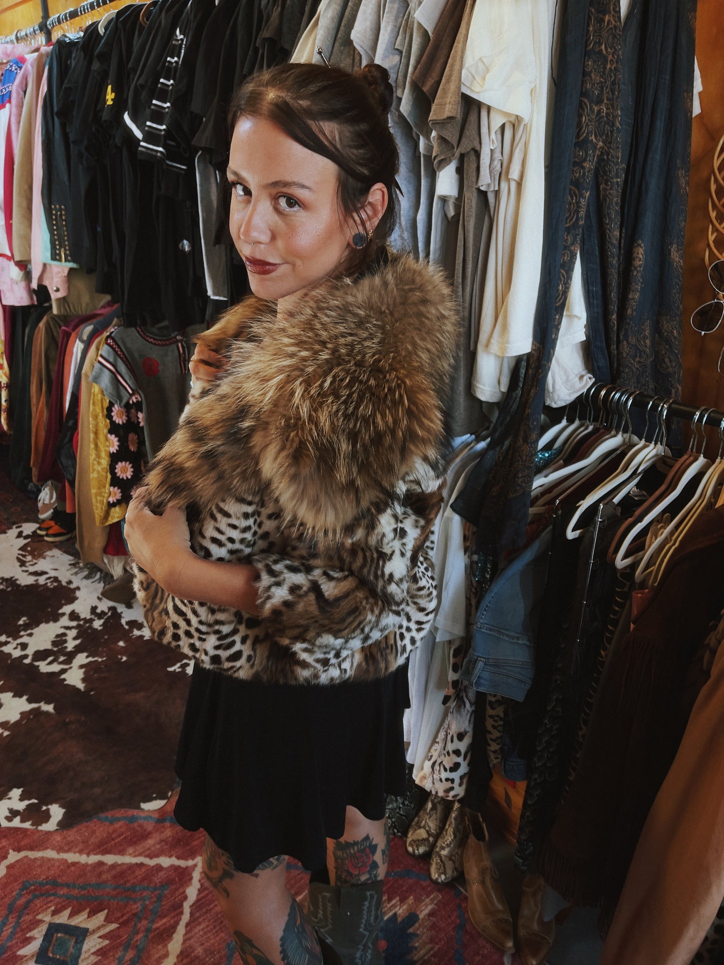 Vintage Coyote Fur Jacket