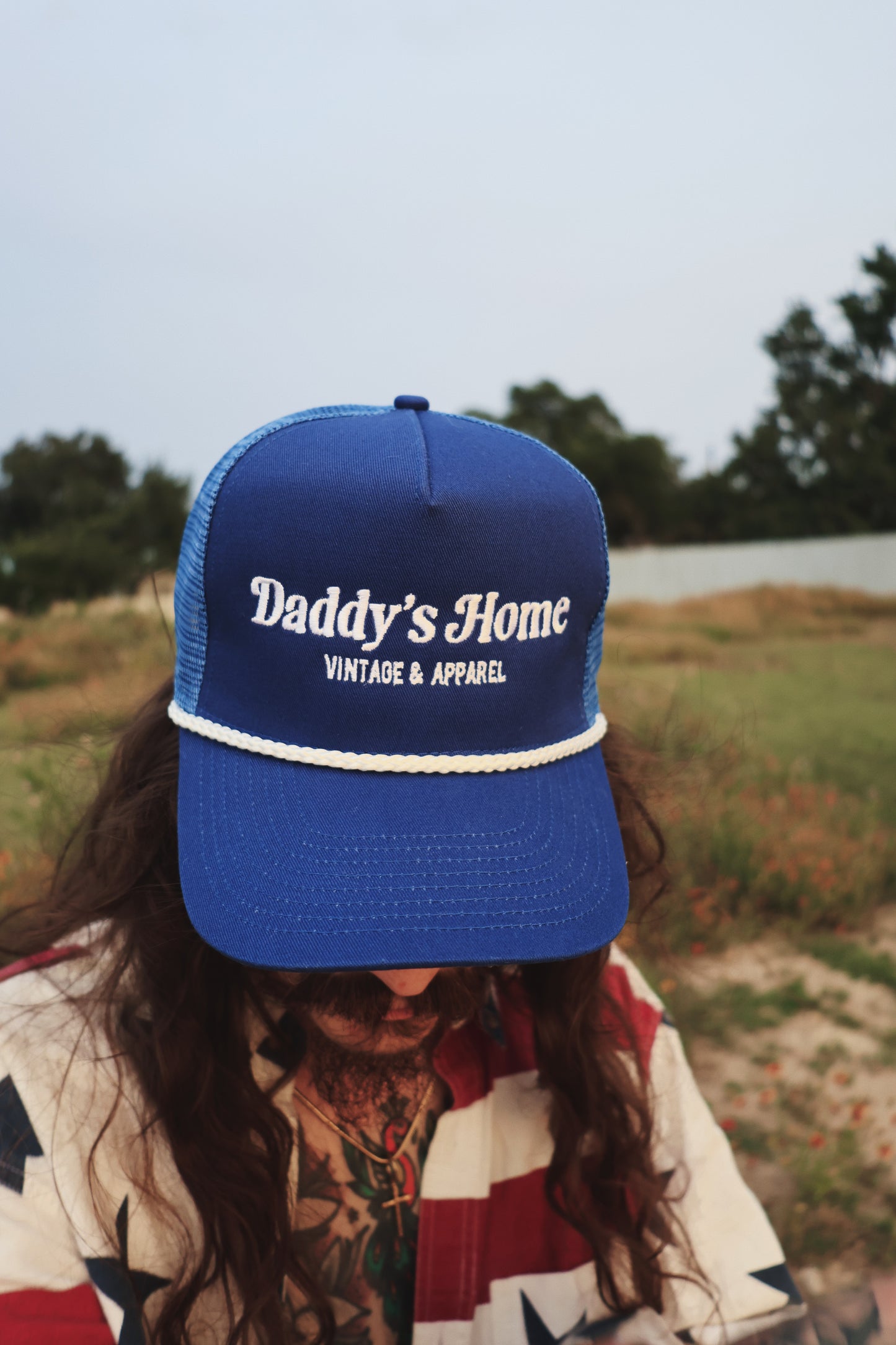 DADDY'S HOME Vintage & Apparel Logo BLUE TRUCKER