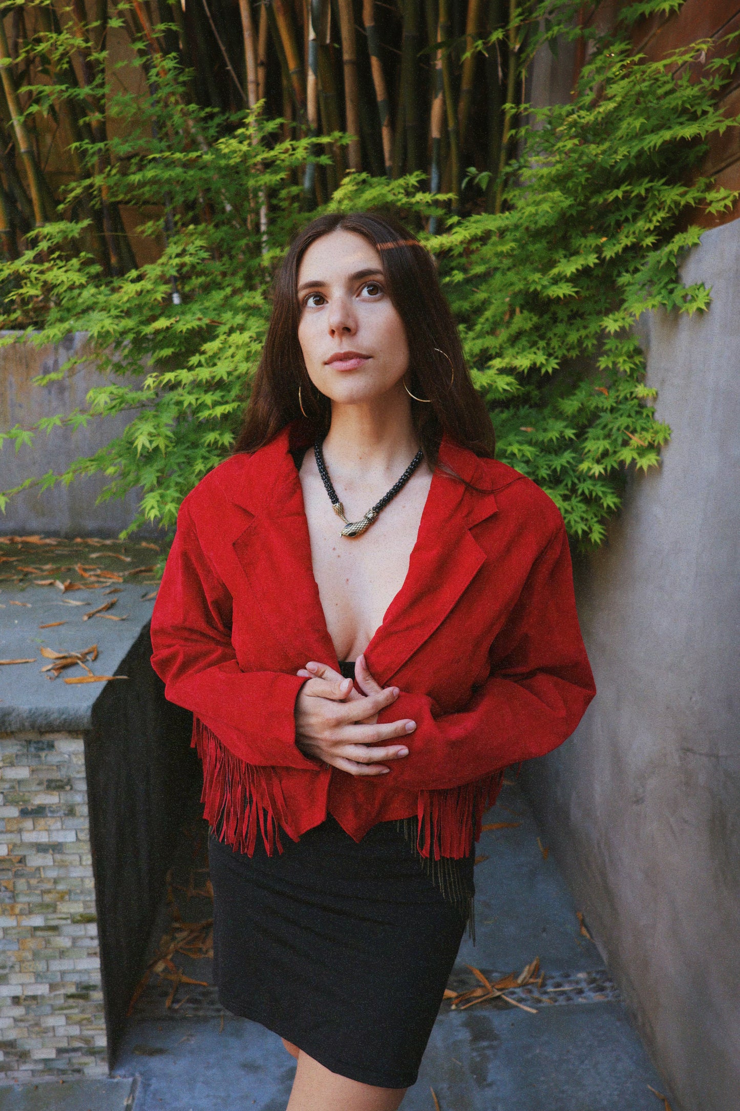 Red Hot Fringe Suede Jacket