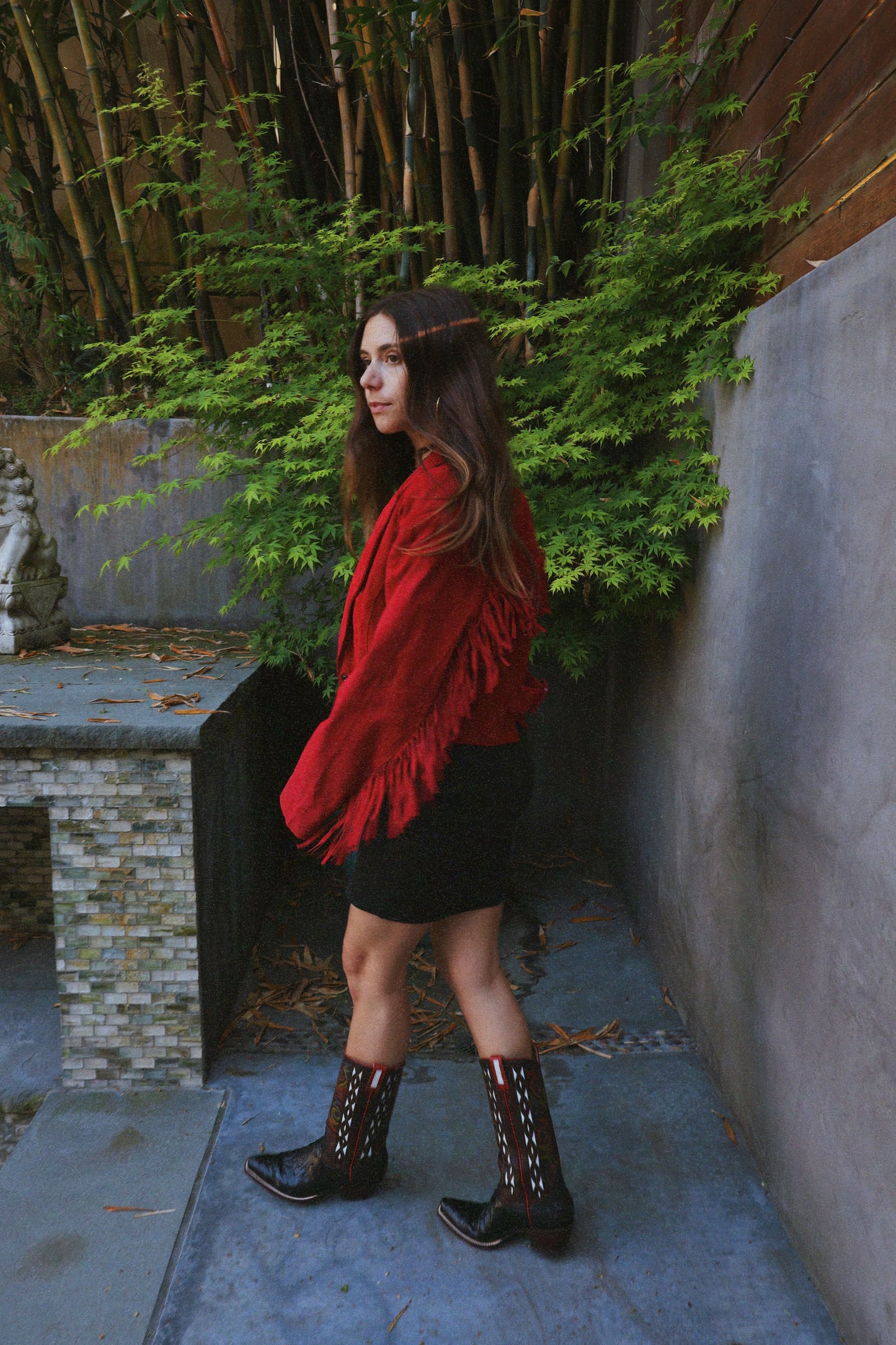 Red Hot Fringe Suede Jacket