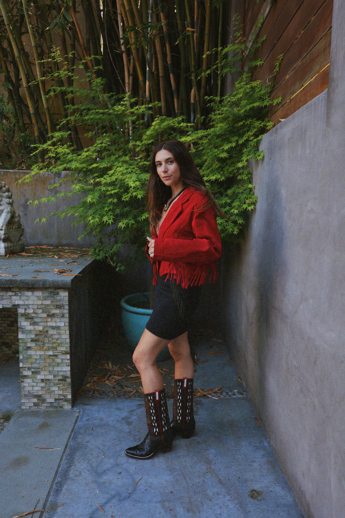 Red Hot Fringe Suede Jacket