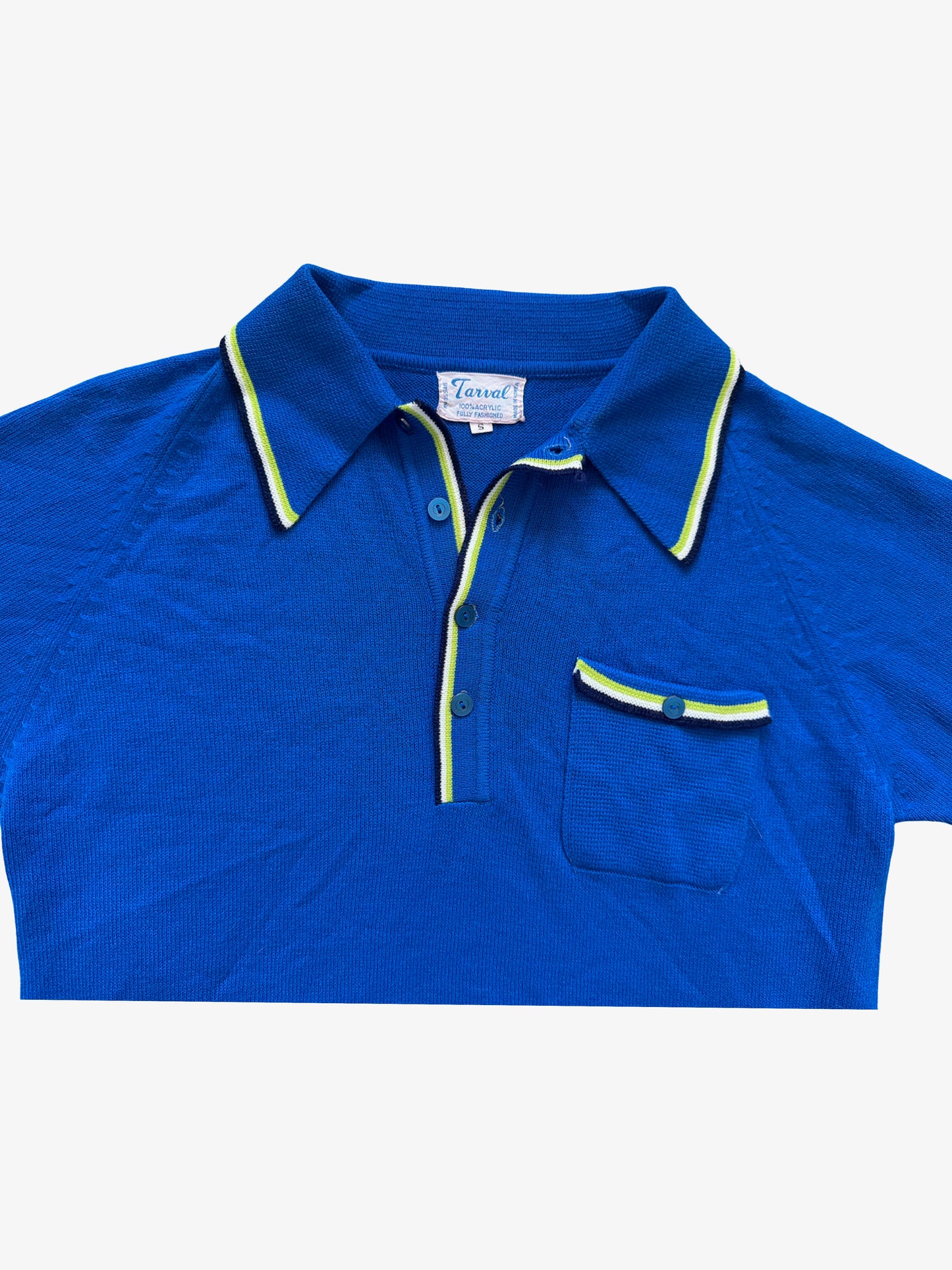 Vintage Royal Blue Knit Polo