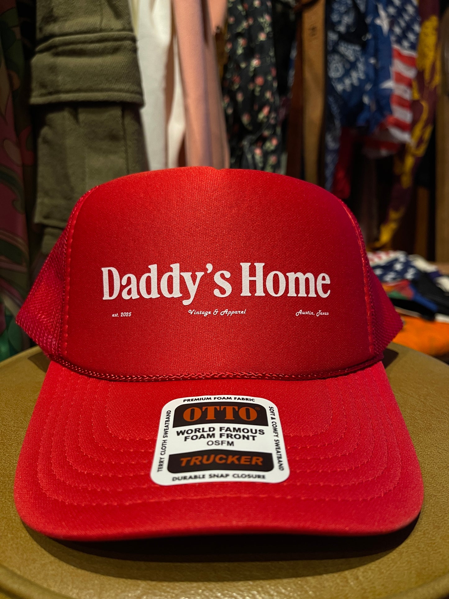 Daddy’s Home Retro Red Foam Trucker Hat