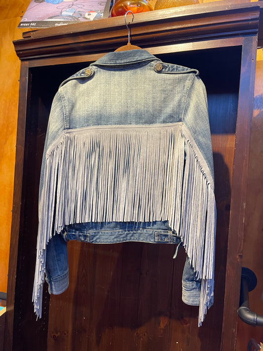 McGuire Denim Jacket with Suede Fringe