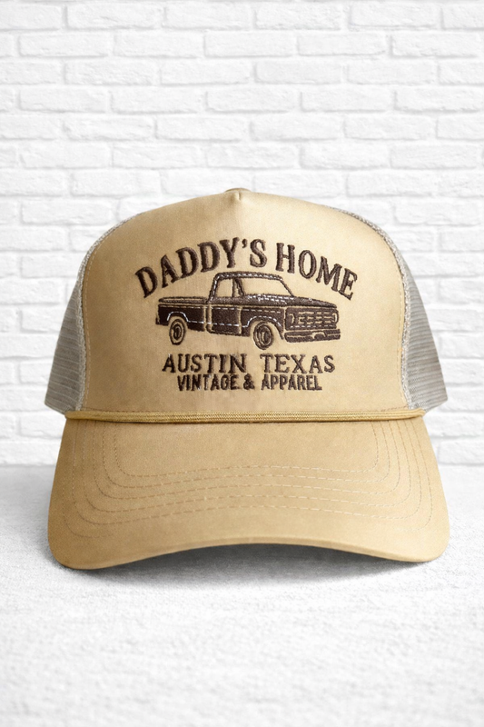 DADDY'S HOME Embroidered Tan TRUCKER