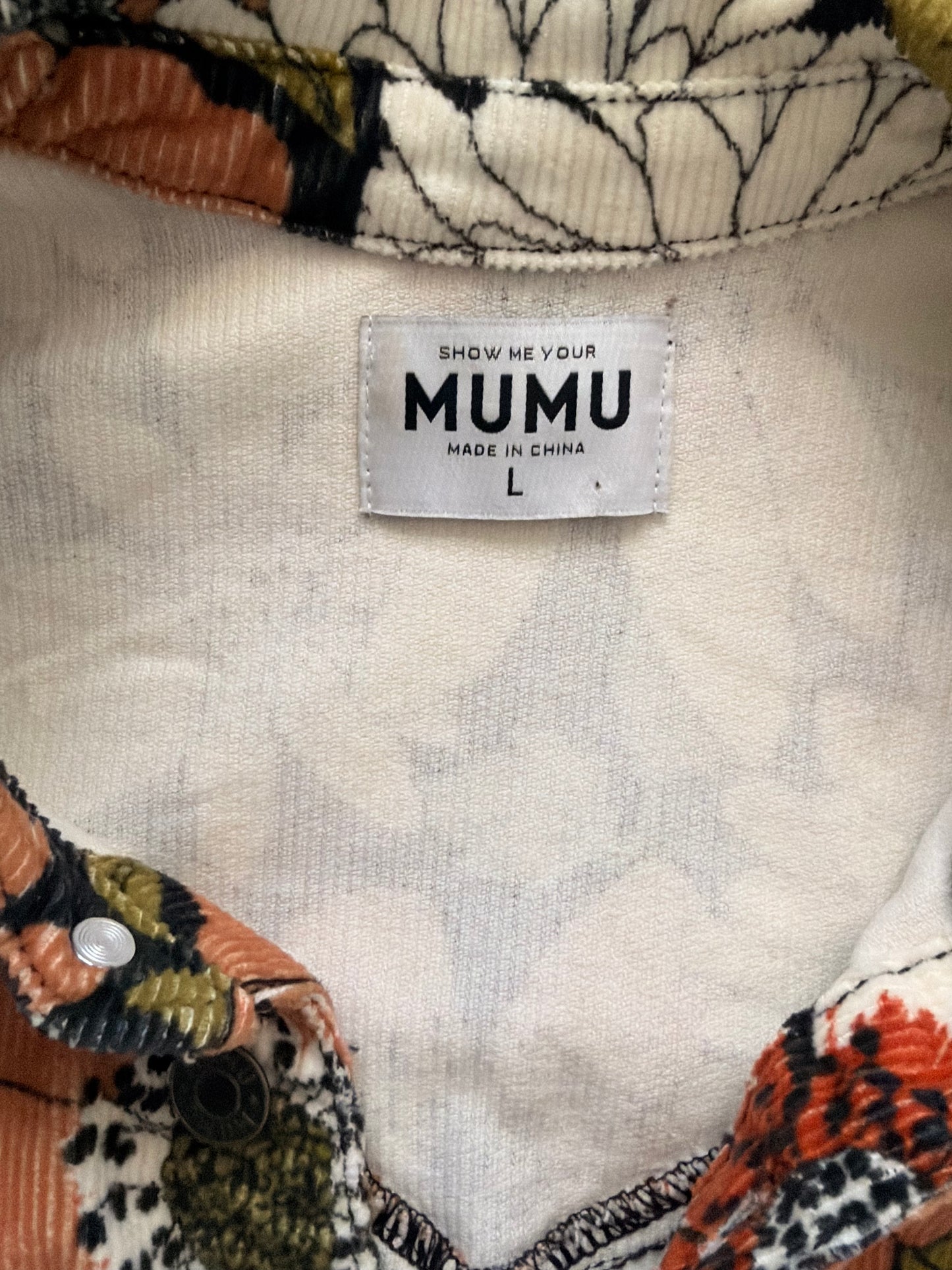 Cropped Everhart Jumpsuit in Hutton Floral Corduroy