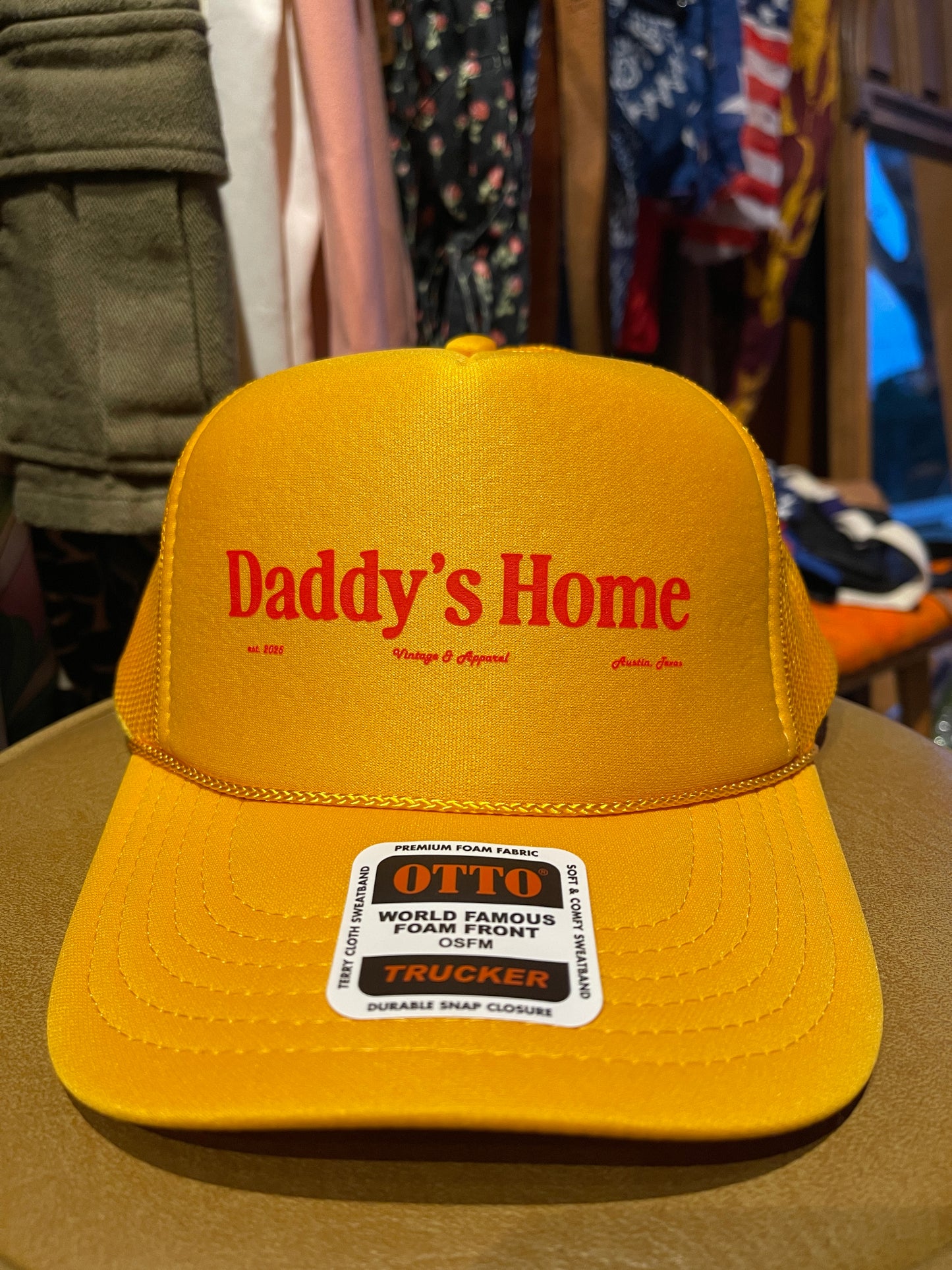 Daddy’s Home Retro Gold Foam Trucker Hat