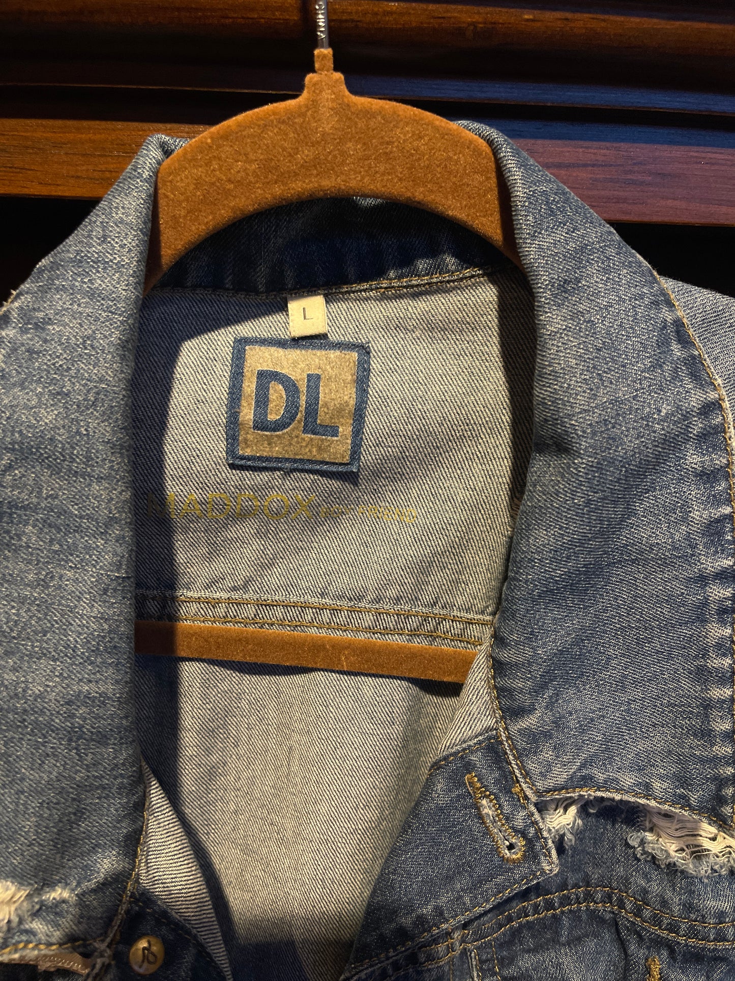 Vintage Jean Jacket with vintage patches