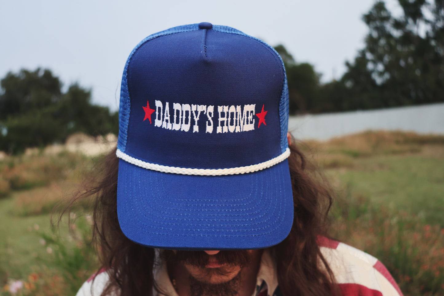 DADDY'S HOME Embroidered Star Logo BLUE TRUCKER