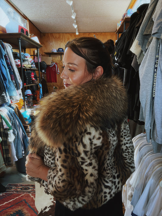 Vintage Coyote Fur Jacket