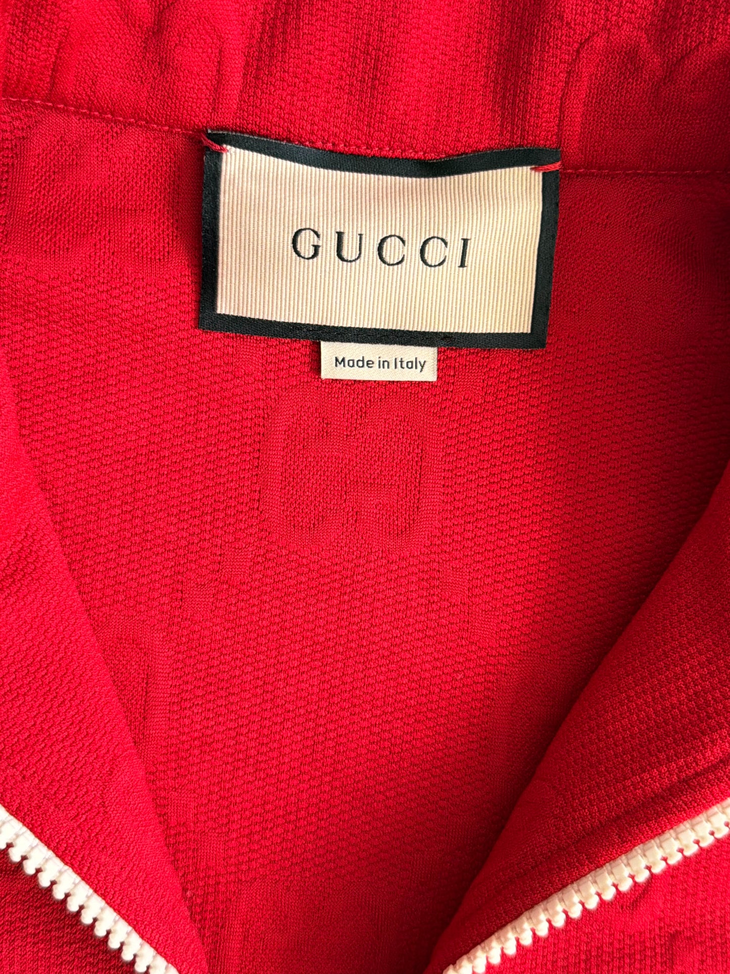 Gucci GG Red Monogram Jersey Mini Dress