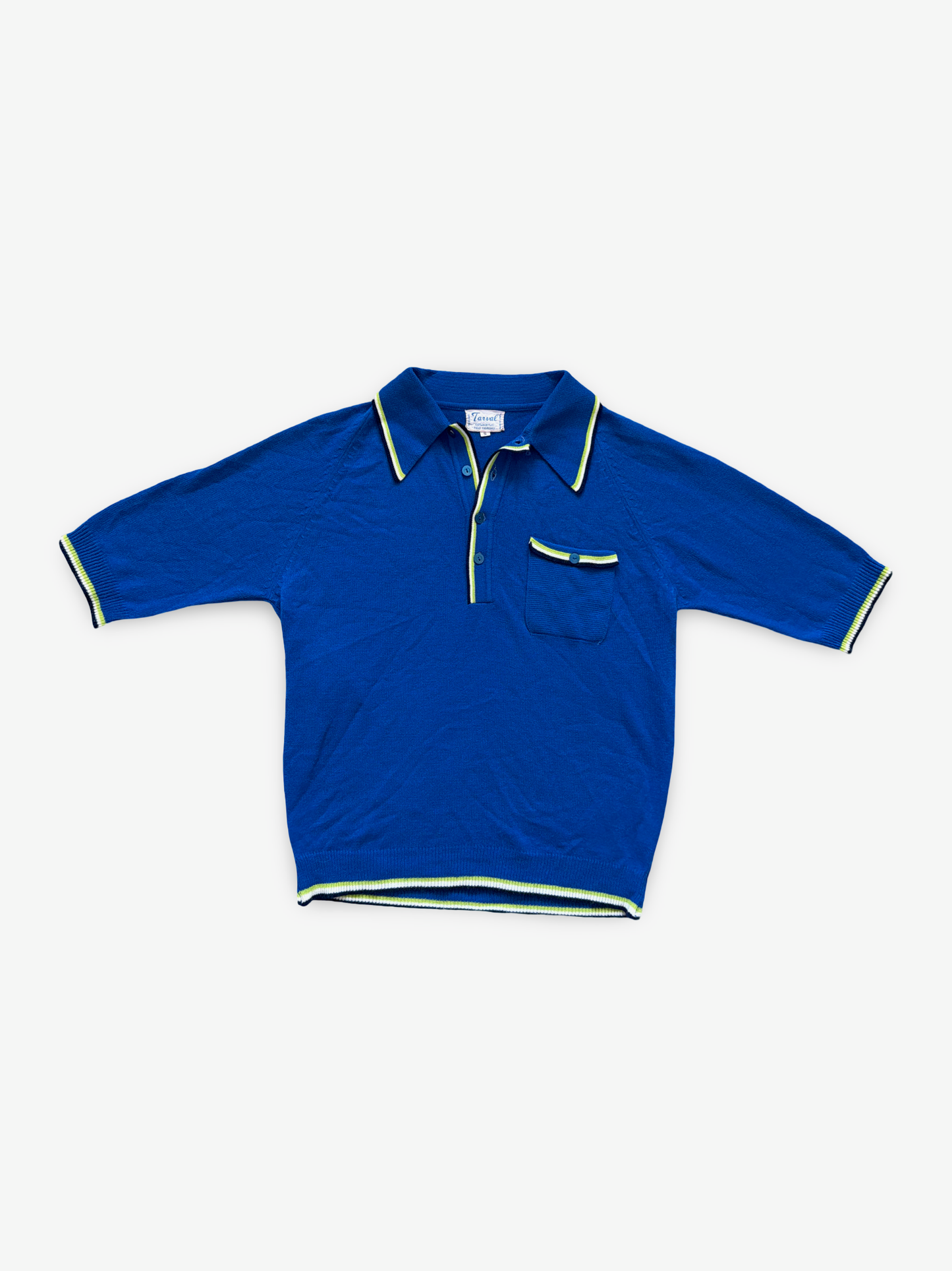 Vintage Royal Blue Knit Polo