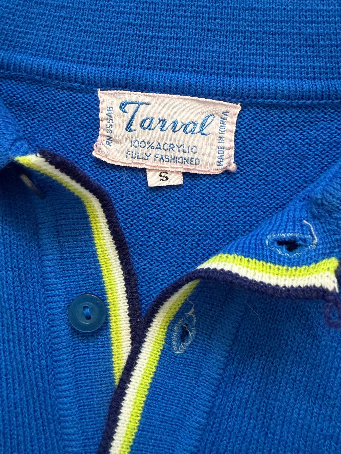 Vintage Royal Blue Knit Polo